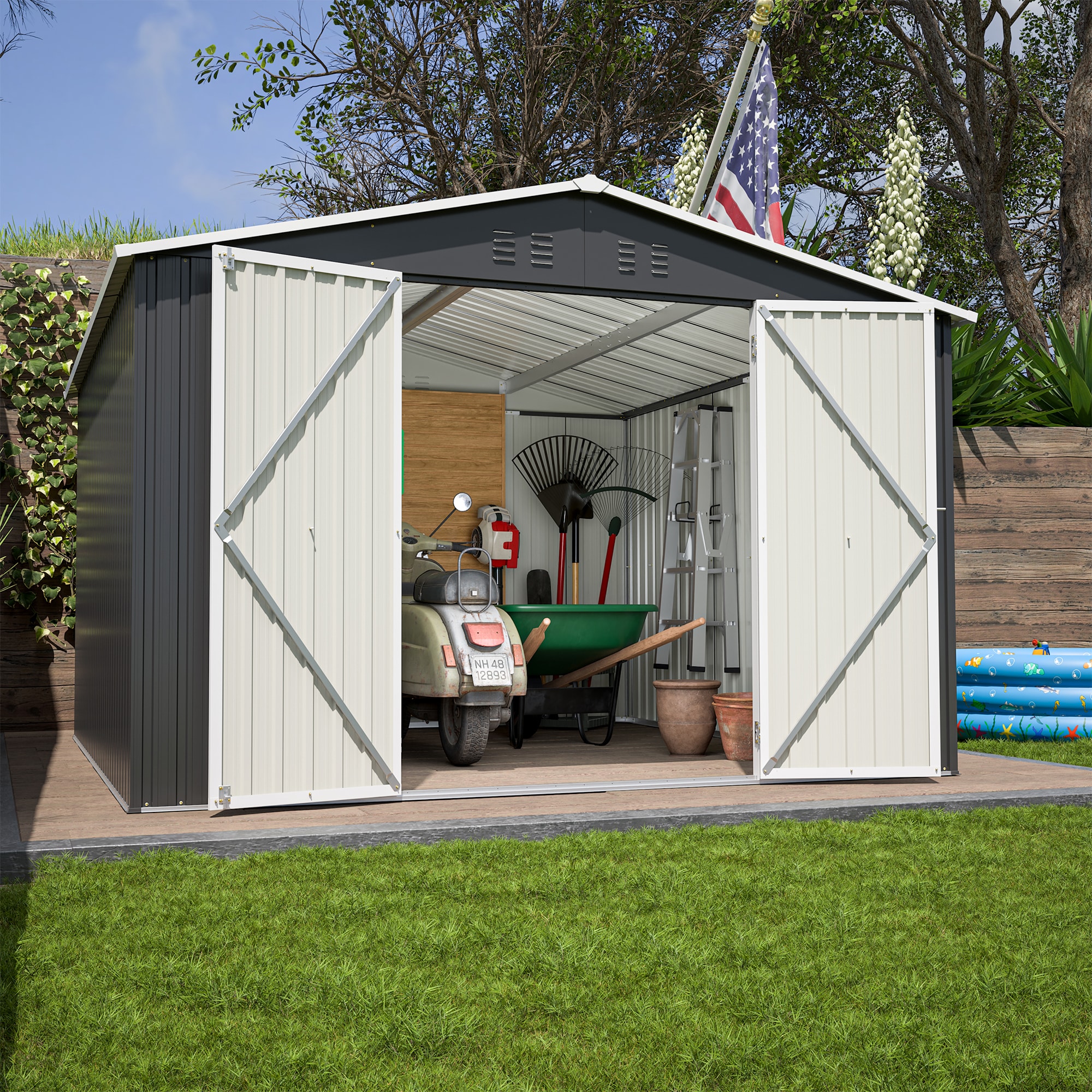 Xspracer ML-TH053WS Metal-Storage-Buildings-Sheds - View #8