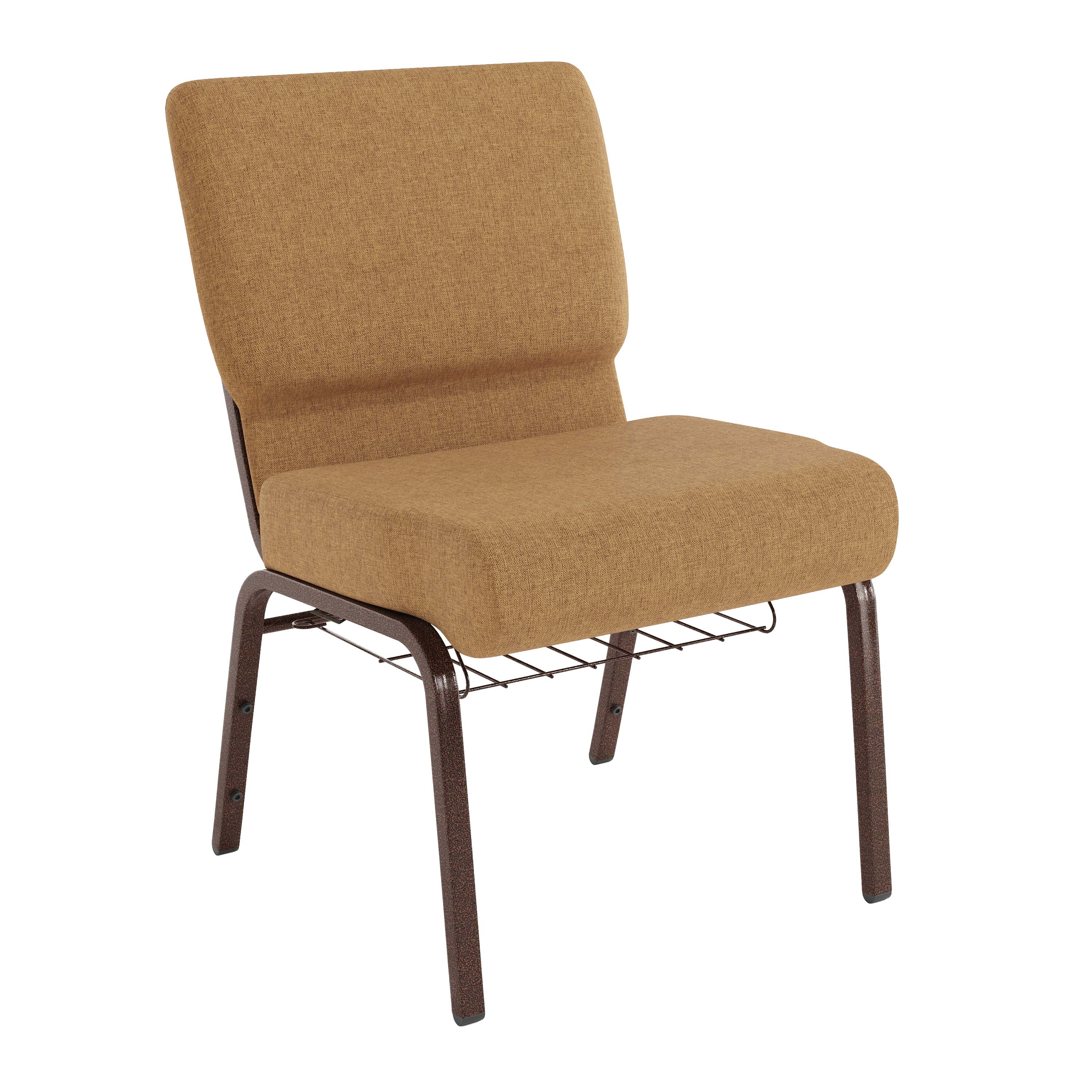 Flash Furniture - 21.25-in W Modern Caramel Fabric/Copper Vein Frame Accent Chair