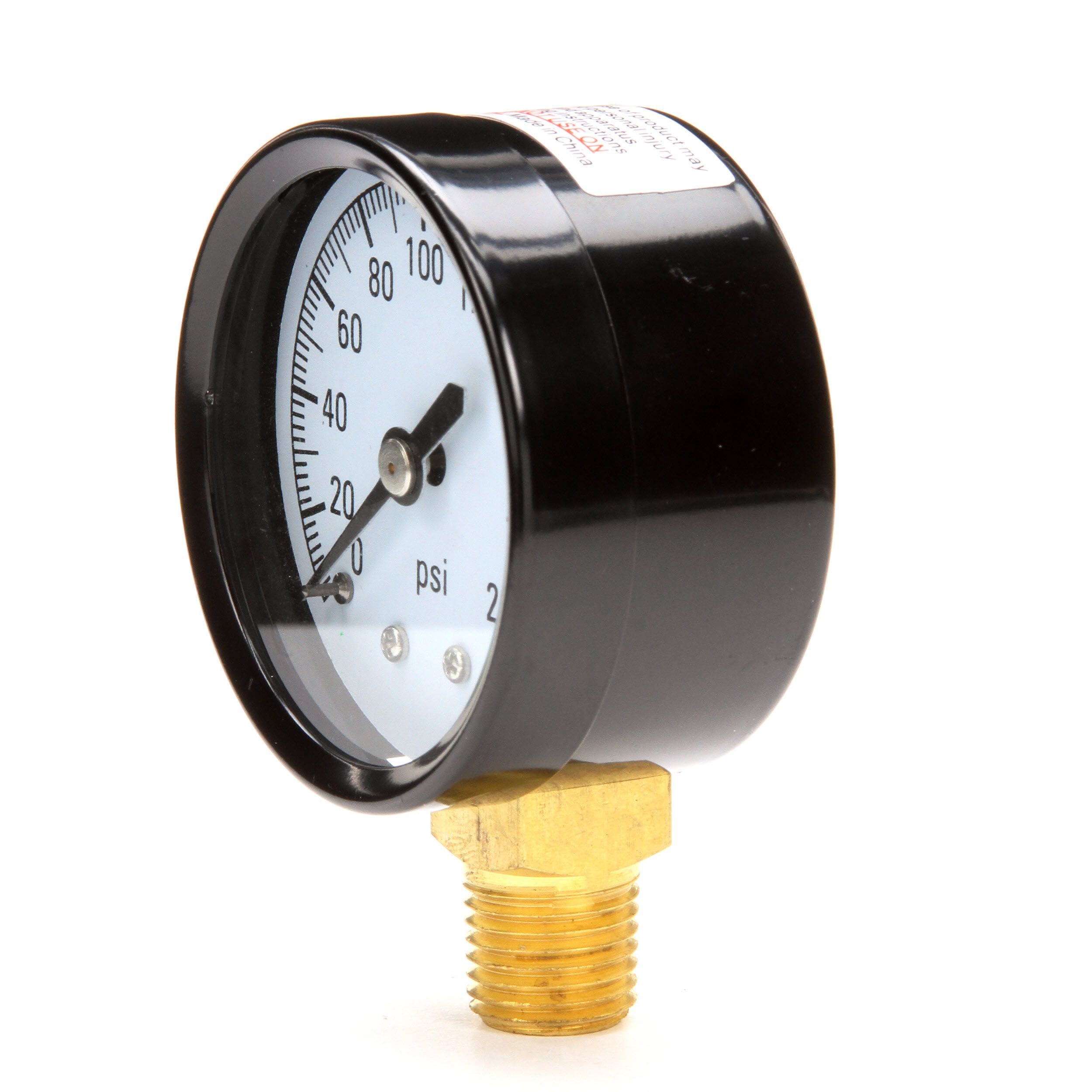 Measureman 2 Forged Brass Gas Pressure Test Gauge Assembly 3/4 FNPT Connection 0-30psi -3-2-3% Accuracy 