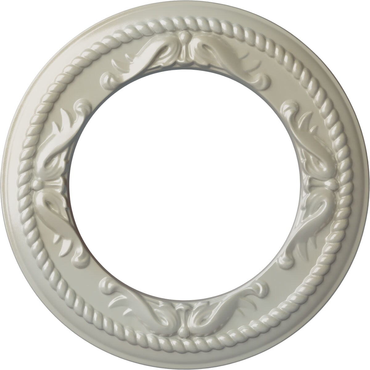 Ekena Millwork CM12MEFBS Roped Medway 12.25-in W x 12.25-in L Painted Flash Blue Polyurethane Whole Ceiling Medallion
