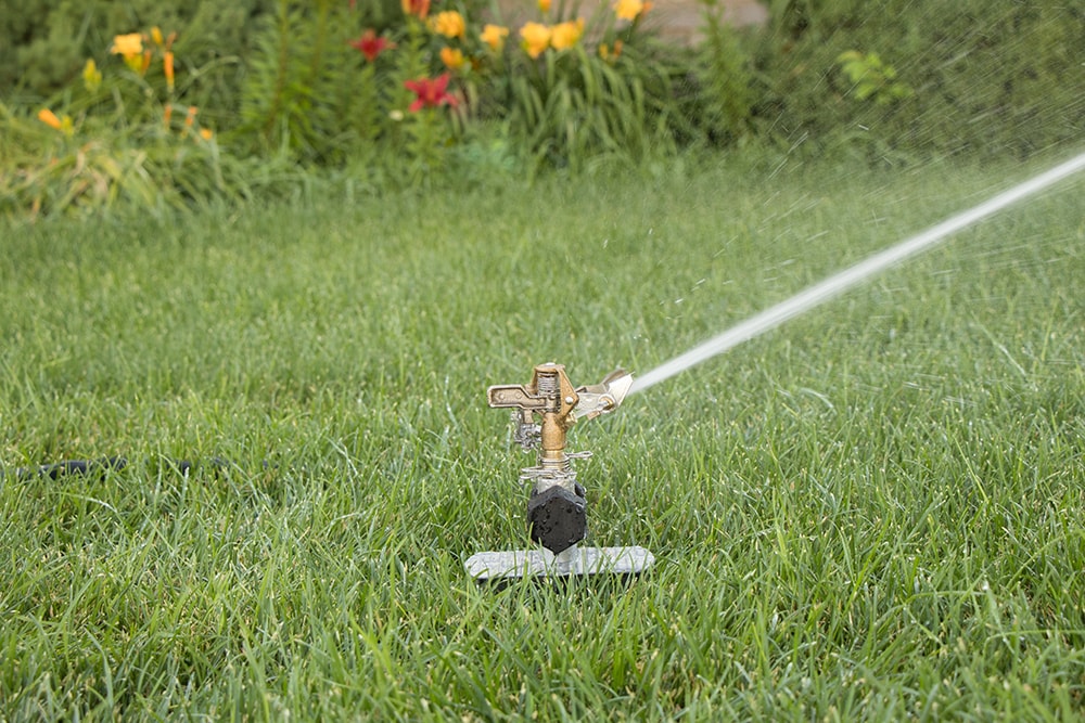 4000 Sq. Ft. Adjustable Impact Watering Sprinkler on Zinc Spike