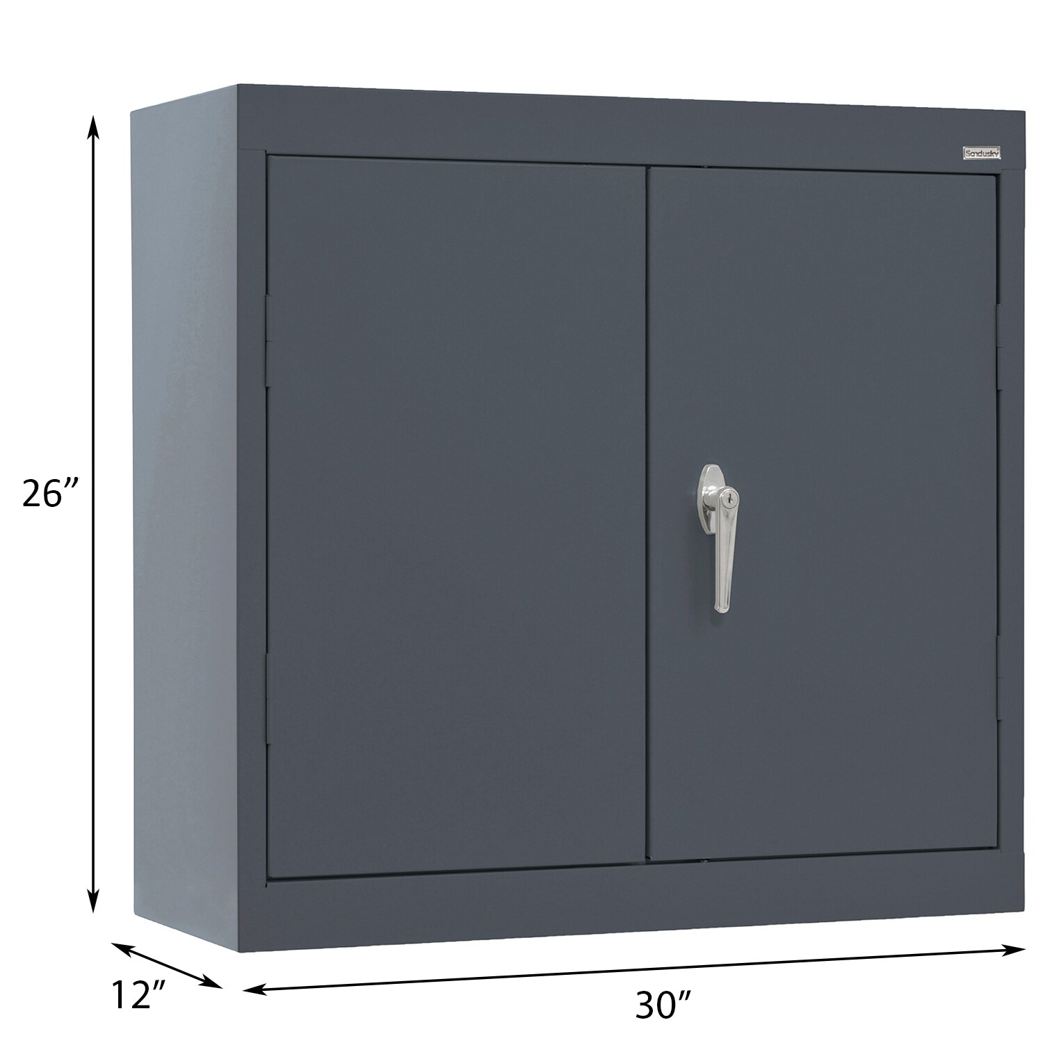 Suncast Plastic Wall-mounted Garage Cabinet in Gray (30-in W x 30.25-in H x  12-in D) in the Garage Cabinets department at