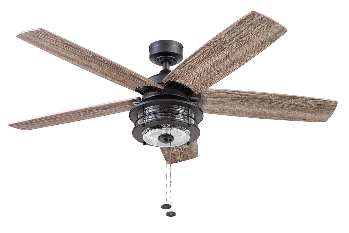 Harbor Breeze Altissa 52-in Black Indoor/Outdoor Ceiling Fan with Light  (5-Blade) in the Ceiling Fans department at