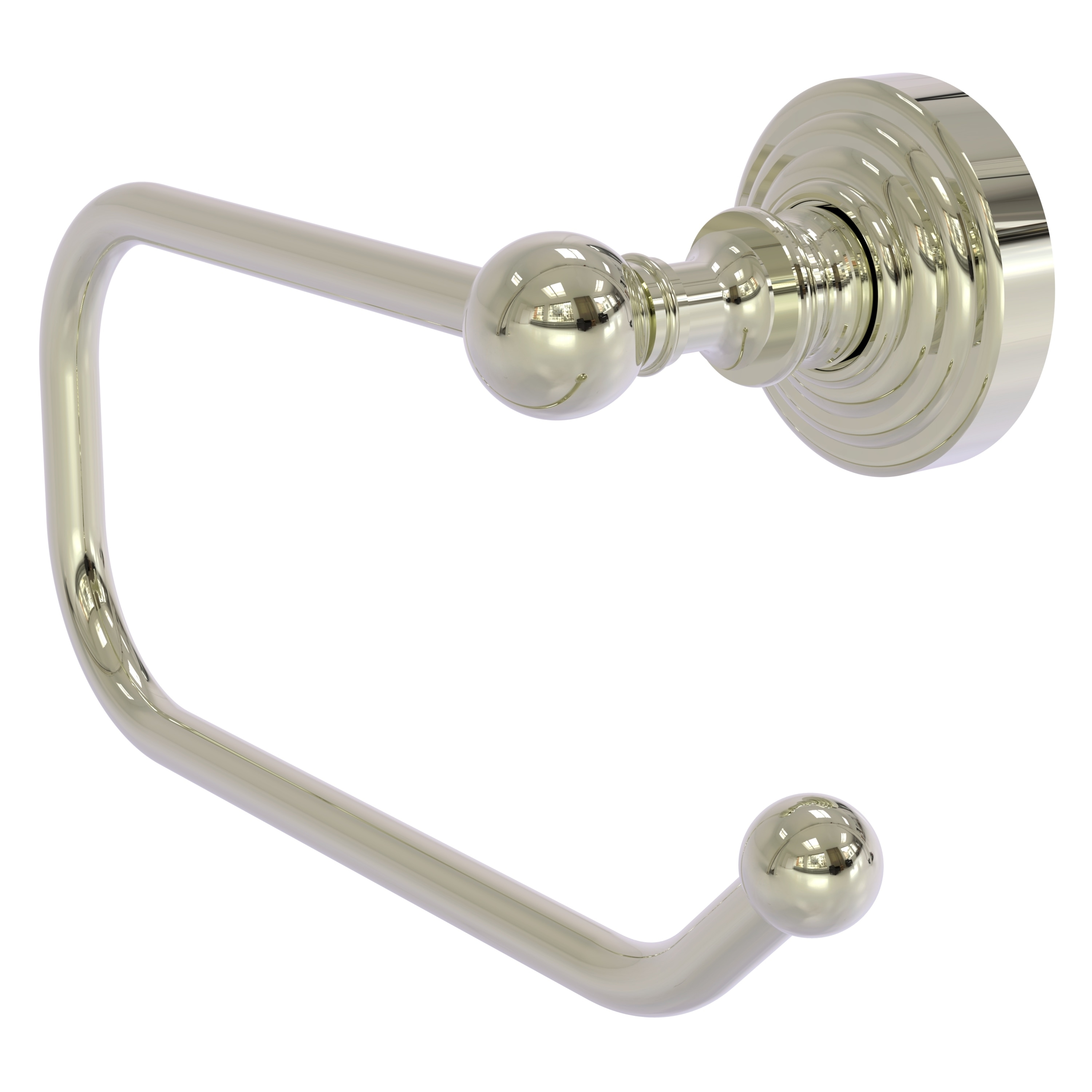 Allied Brass WP-24E-PNI Waverly Place Polished Nickel Wall mount Single post Toilet Paper Holder 1 -Rolls