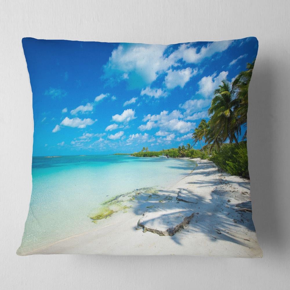 Designart CU10382-18-18 18-in x 18-in Blue Indoor Decorative Pillow