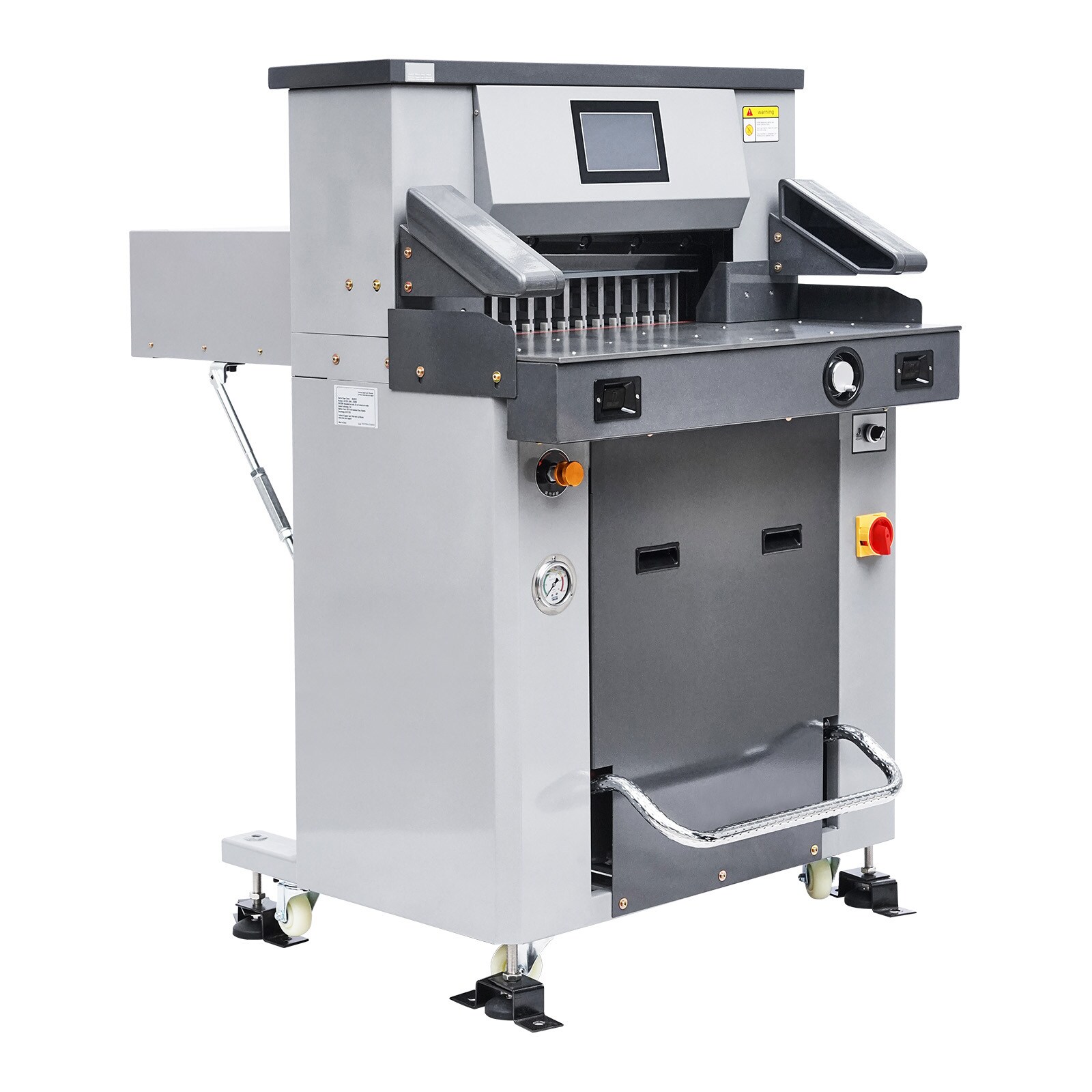 GIVIMO Electric Hydraulic Paper Cutter 2500-W 20.2-in Cutting Width 3.1-in Thickness Heavy Duty Guillotine Trimmer with 7-in Touchscreen Infrared Sensor and Rolling Casters