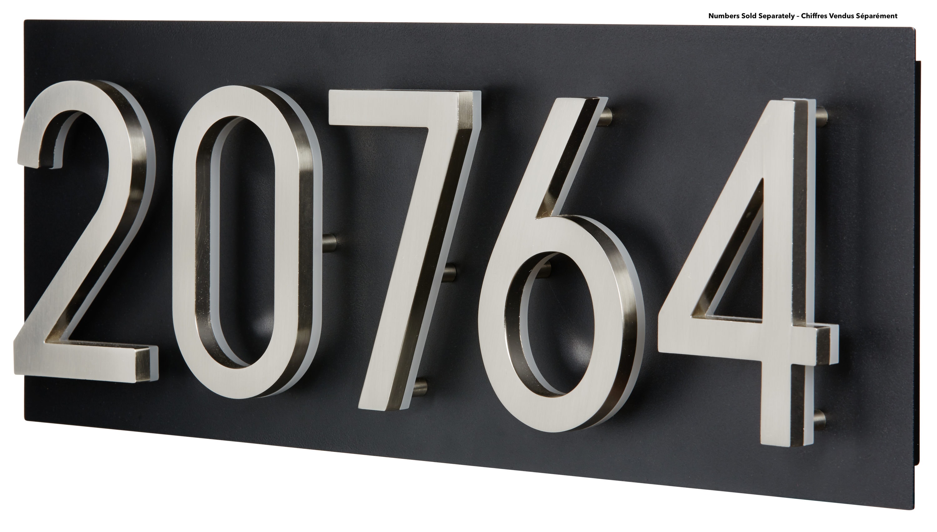 PRO-DF 7-in H x 18-in W Black Steel Address Plaque in the Outdoor
