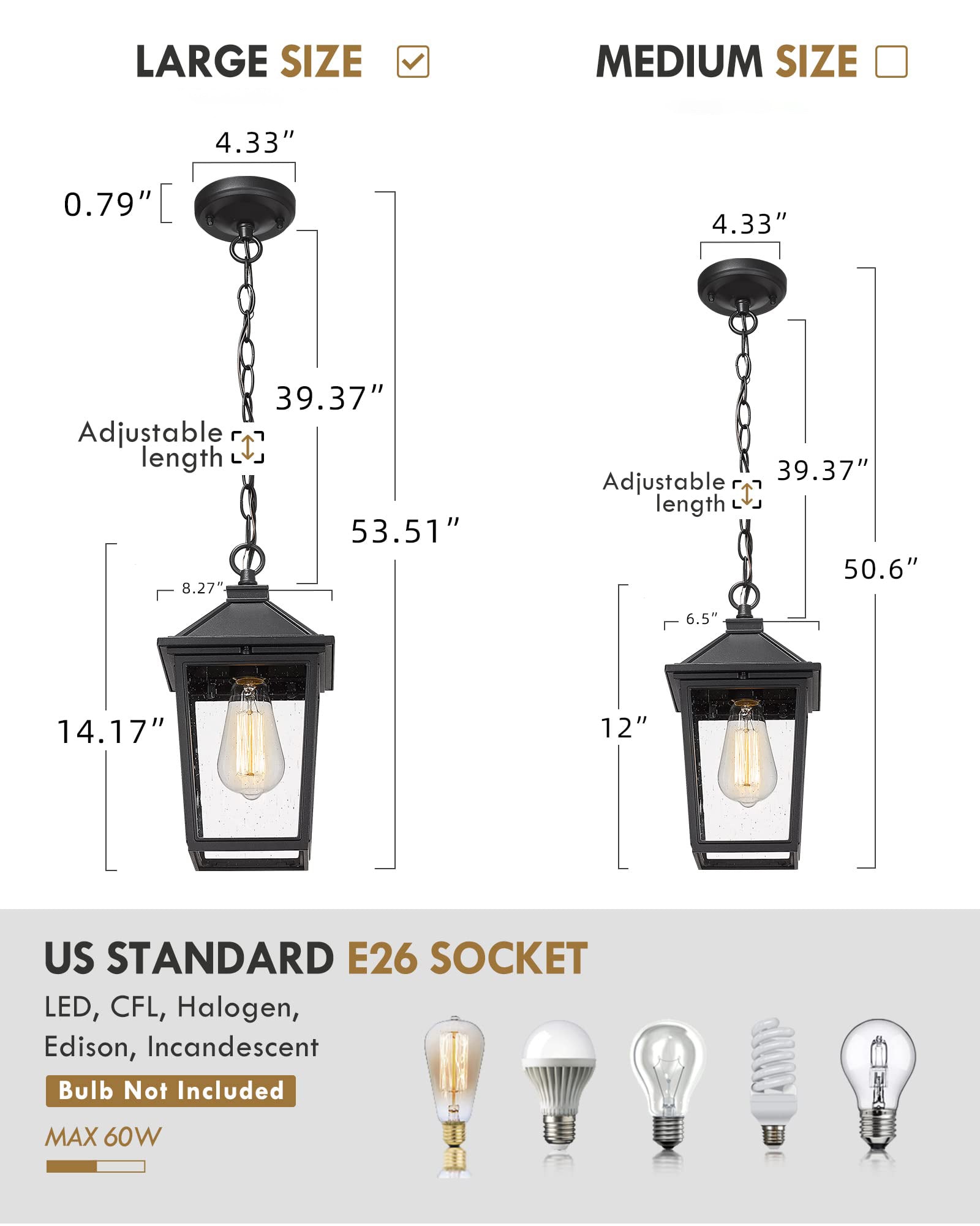 LTMATE LS5HX64HM BK Pendant-Lights - View #3
