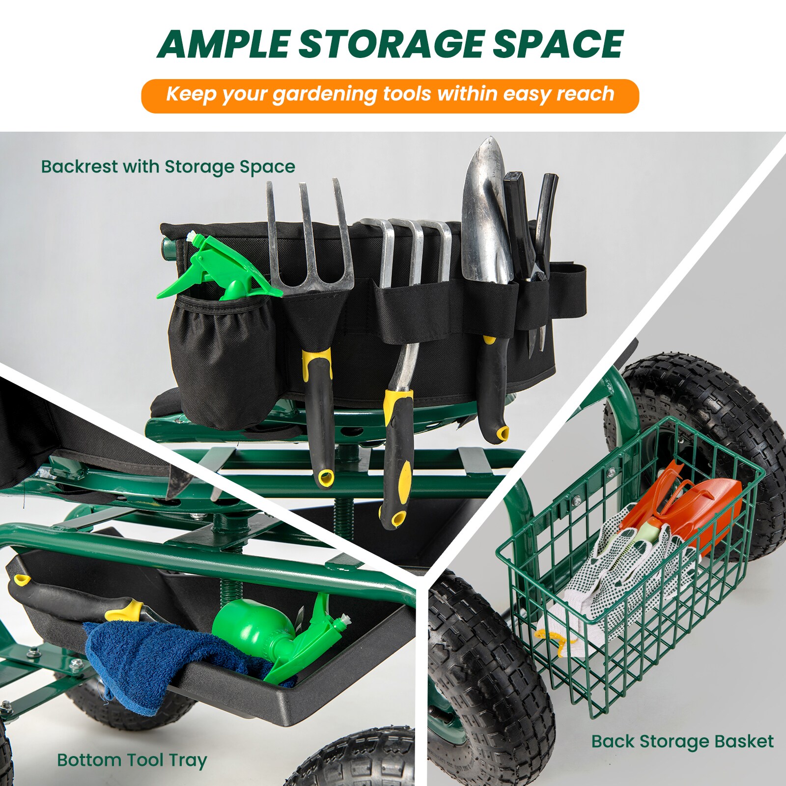 WELLFOR TWSG032-BK Yard-Carts - View #4