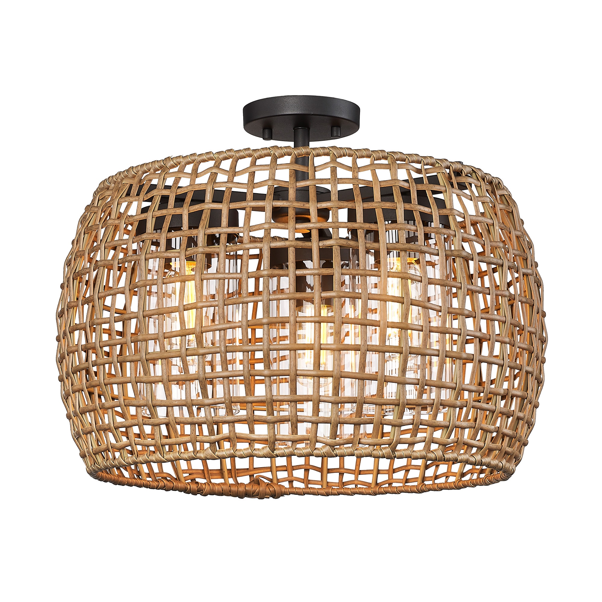 Golden Lighting 1067-OSF NB-MAW Piper 3 -Light Black