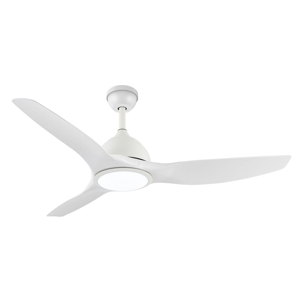 SKYX Altair SkyFan 52in 3 Blade Ceiling Fan and Light Kit with SkyPlug-Matte White Finish