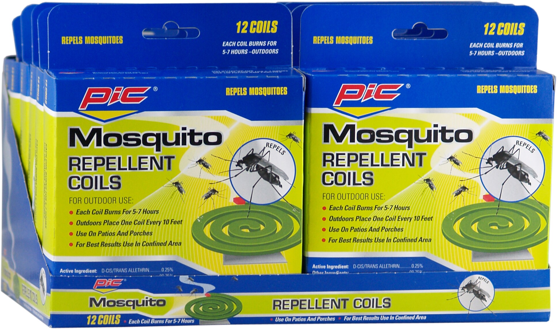 PIC Mosquito Repellent Coils (144 pcs) 5oz Lemon Home and Perimeter