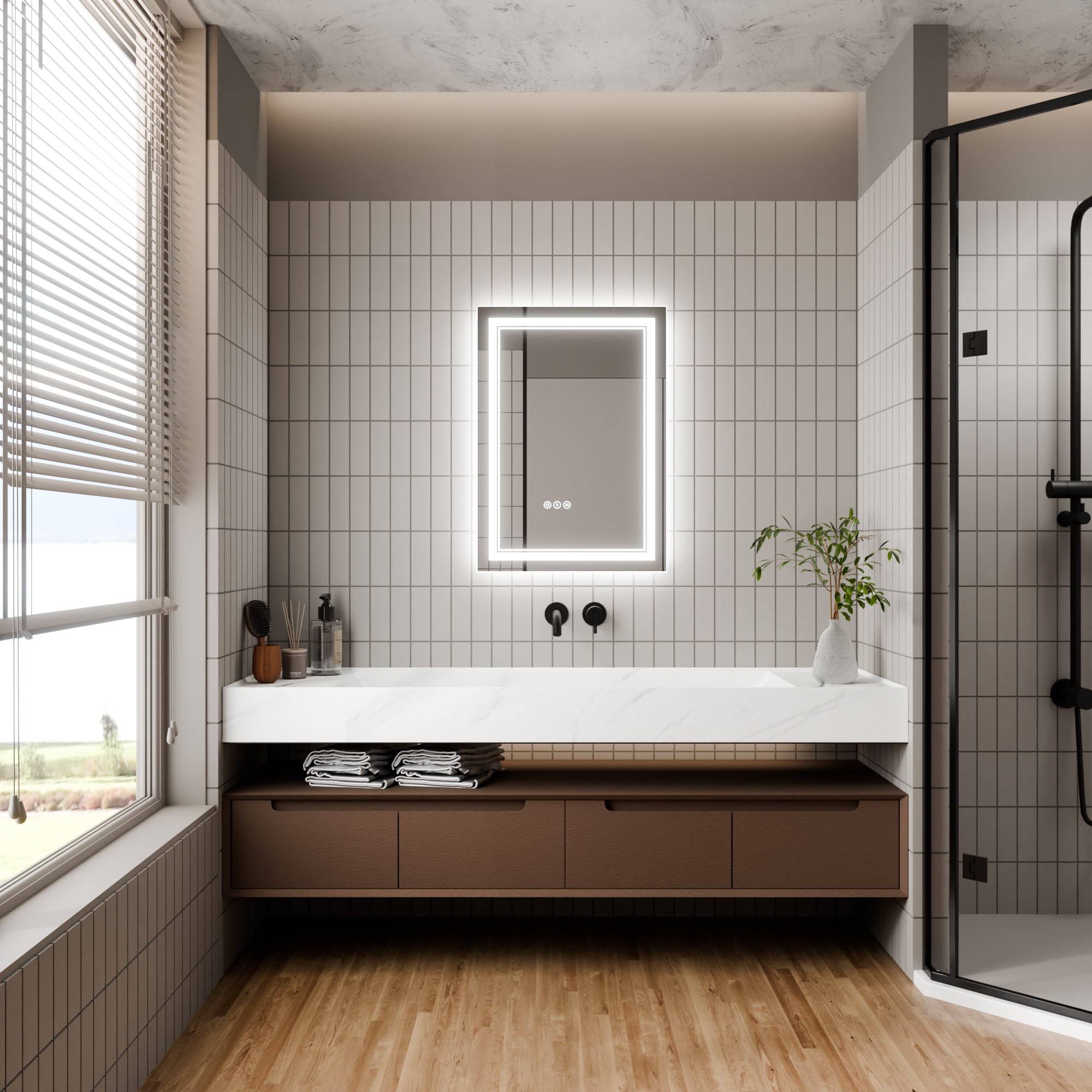 CASAINC JS-2030-2-X-E-WEIFEI Framed-Bath-Mirrors - View #3