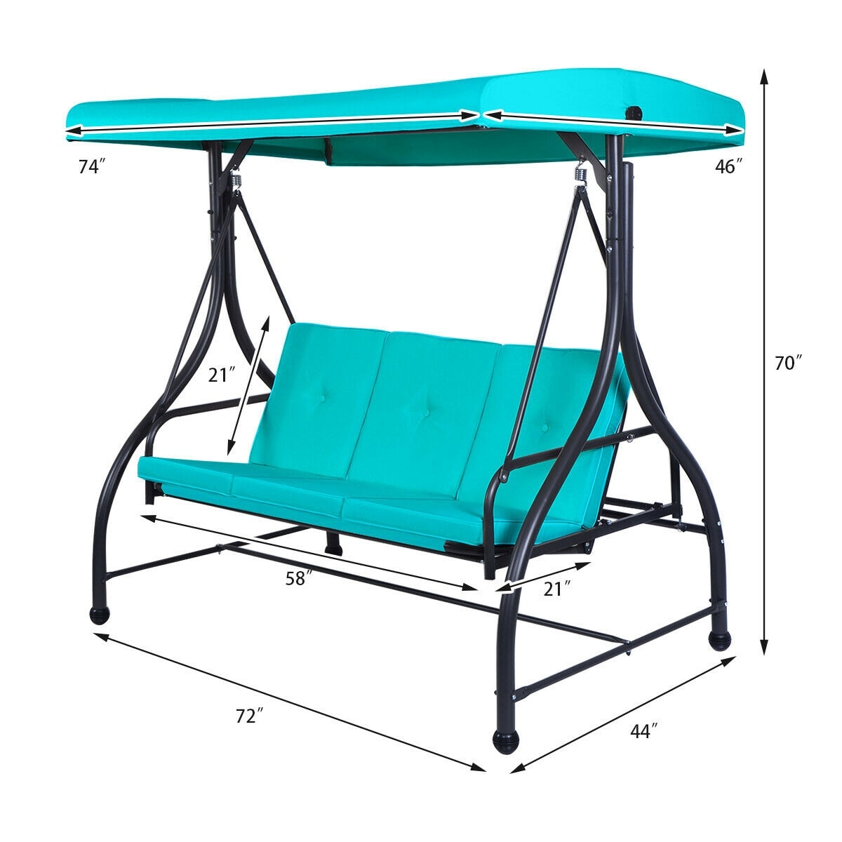 b and q colorado swing bench