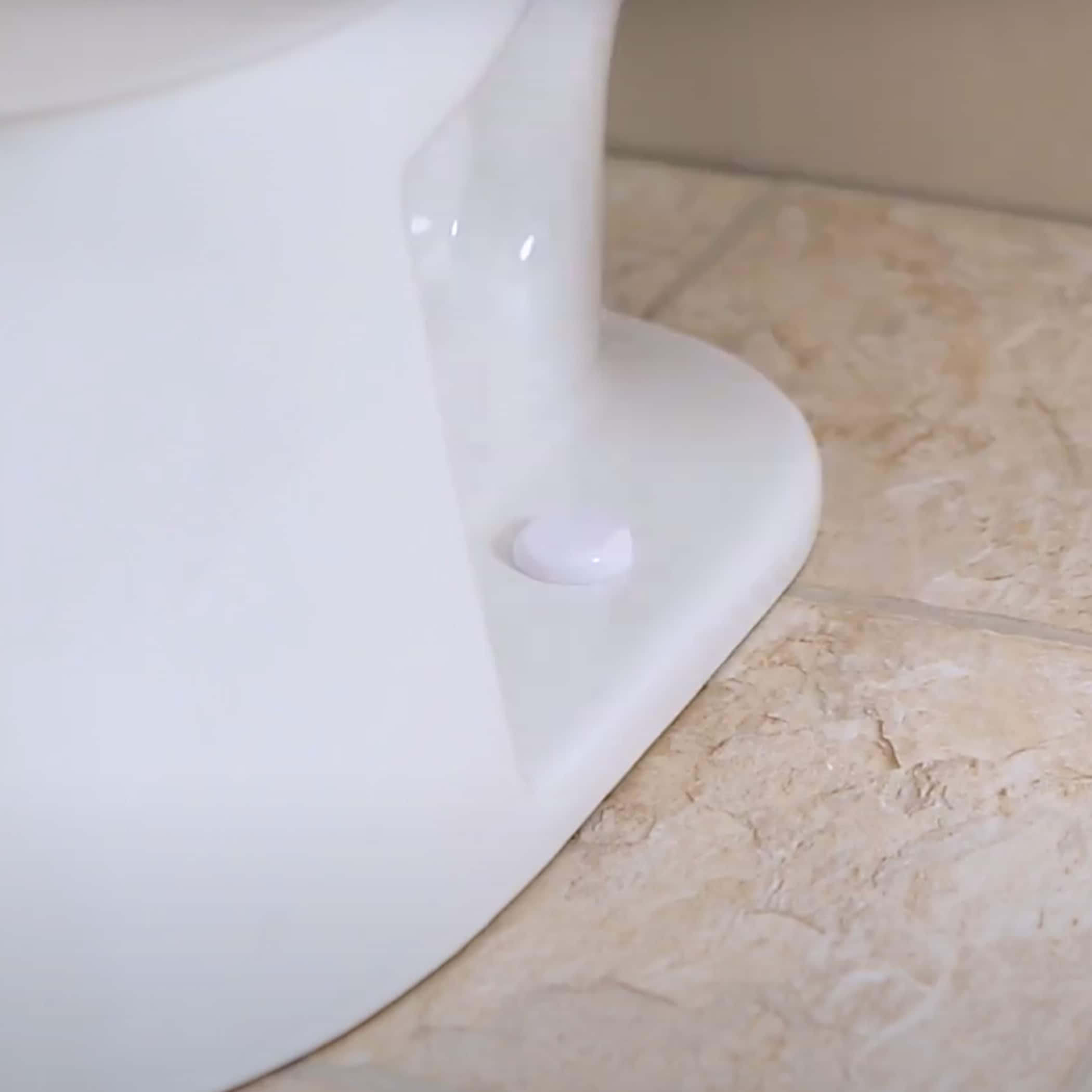 Universal Brass and White Toilet Hardware Kit with Caps