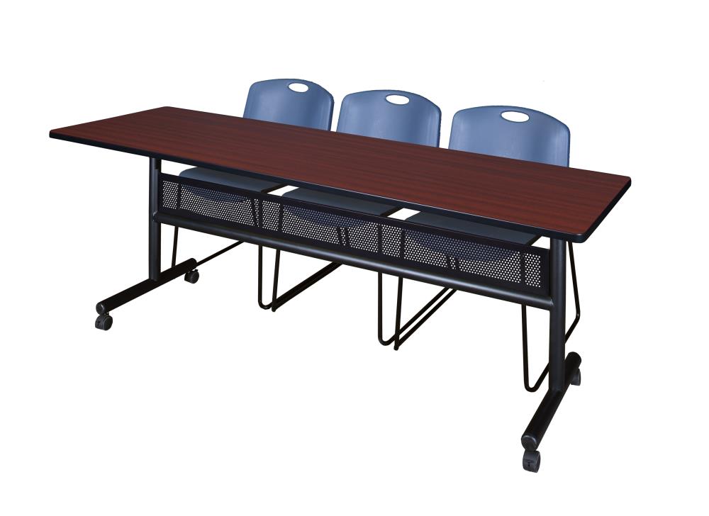 Regency MKFTM8424MH44BE Training Brown 4-Person Training Table (84-in W x 29-in H)