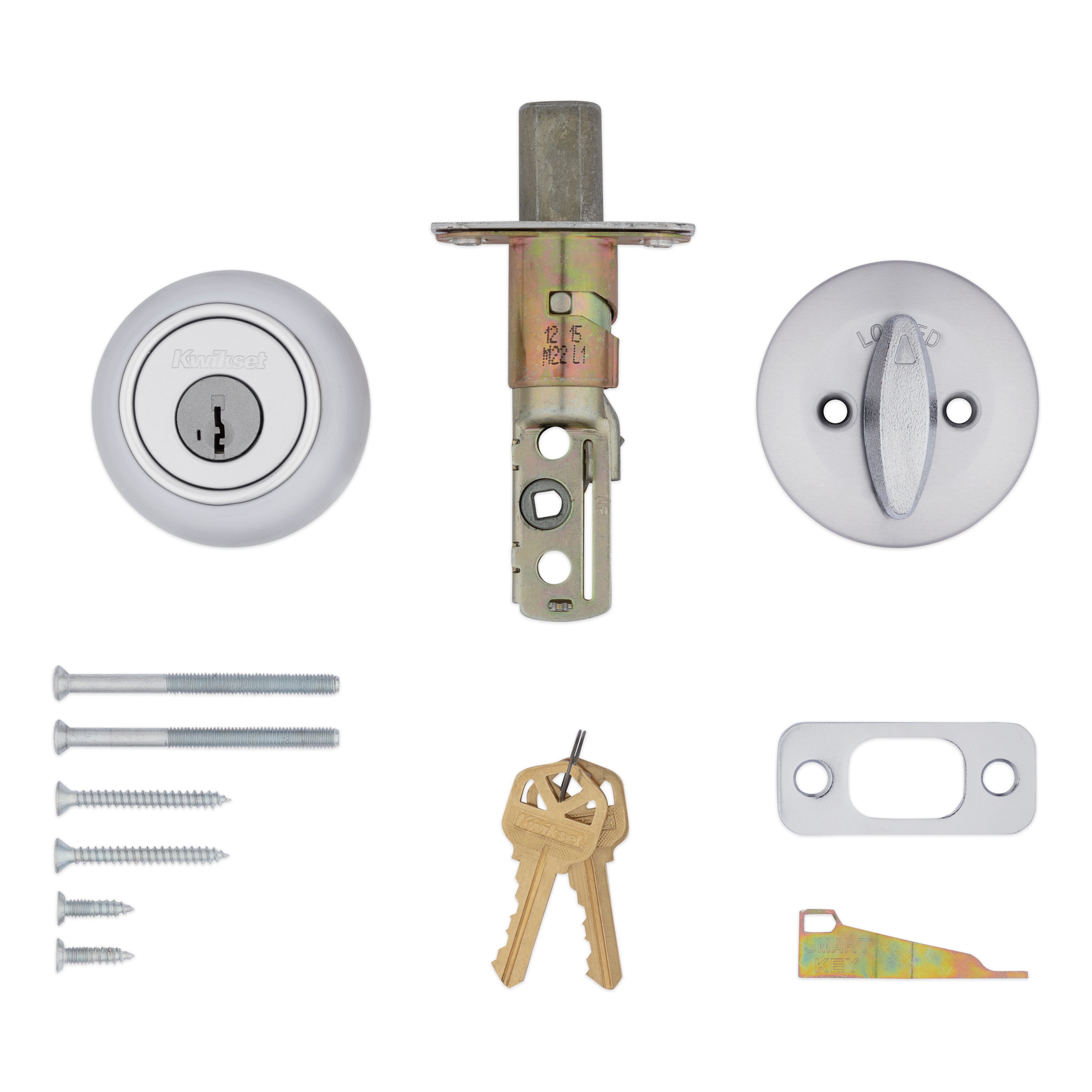 Kwikset Security 660 Series Satin Chrome Single Cylinder Deadbolt With ...