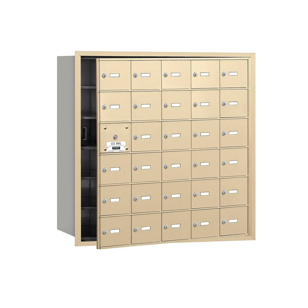 SALSBURY INDUSTRIES 3630SFU Recessed Mount Brown Metal Extra Large Lockable Cluster Mailbox