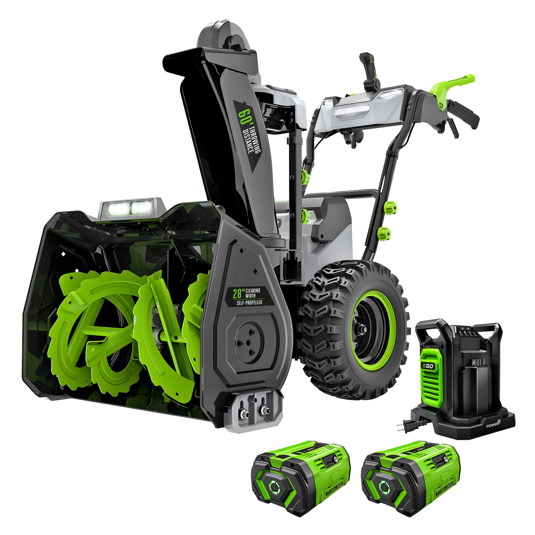 EGO SNT2807 POWER+ 56-volt 28-in Two-stage Self-propelled Battery Snow Blower 12.0 Ah (Battery Included) (Charger Included)