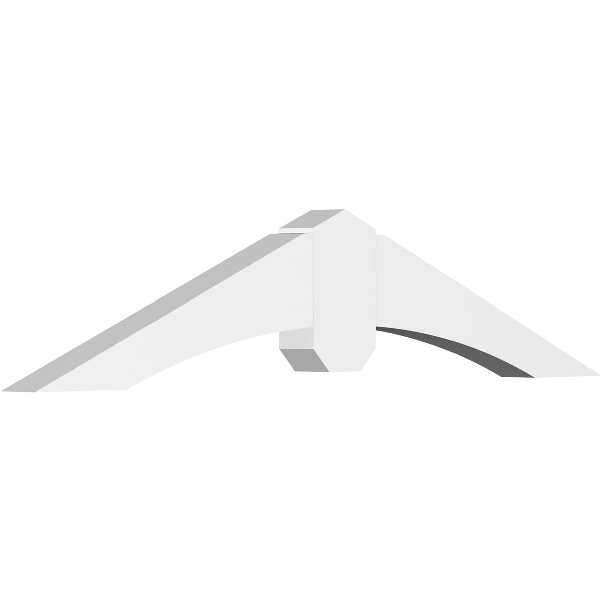 Ekena Millwork GBP036X08X0204ARC00 Archdale White PVC Gable bracket