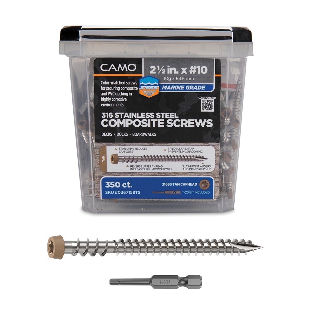CAMO 0367158TS #10 x 2-1/2-in Composite Deck Screws ( 350 -Per Box )