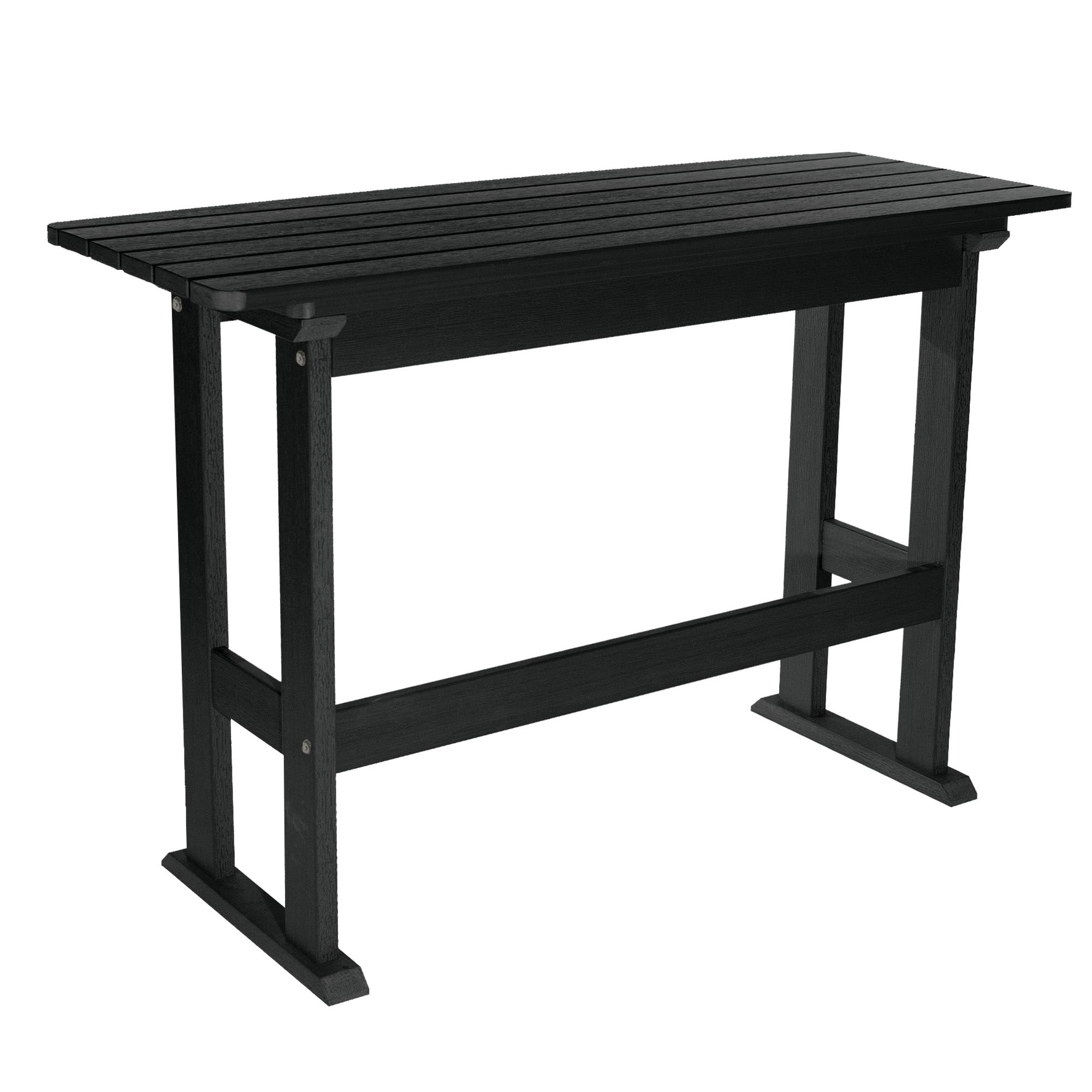 Lehigh Black Recycled Plastic Counter Height Balcony Table