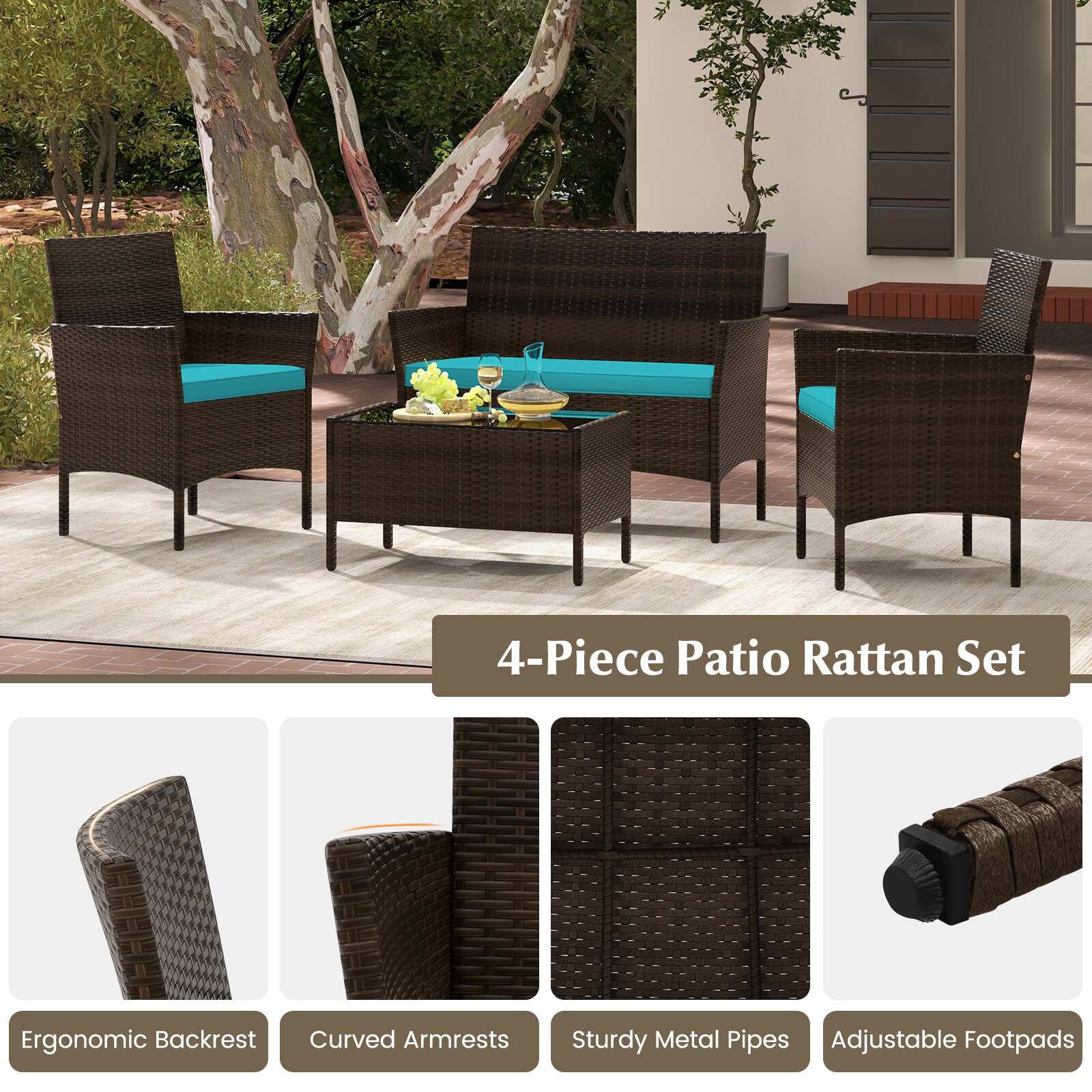 LIVIZA OUG71887TU Patio-Conversation-Sets - View #4