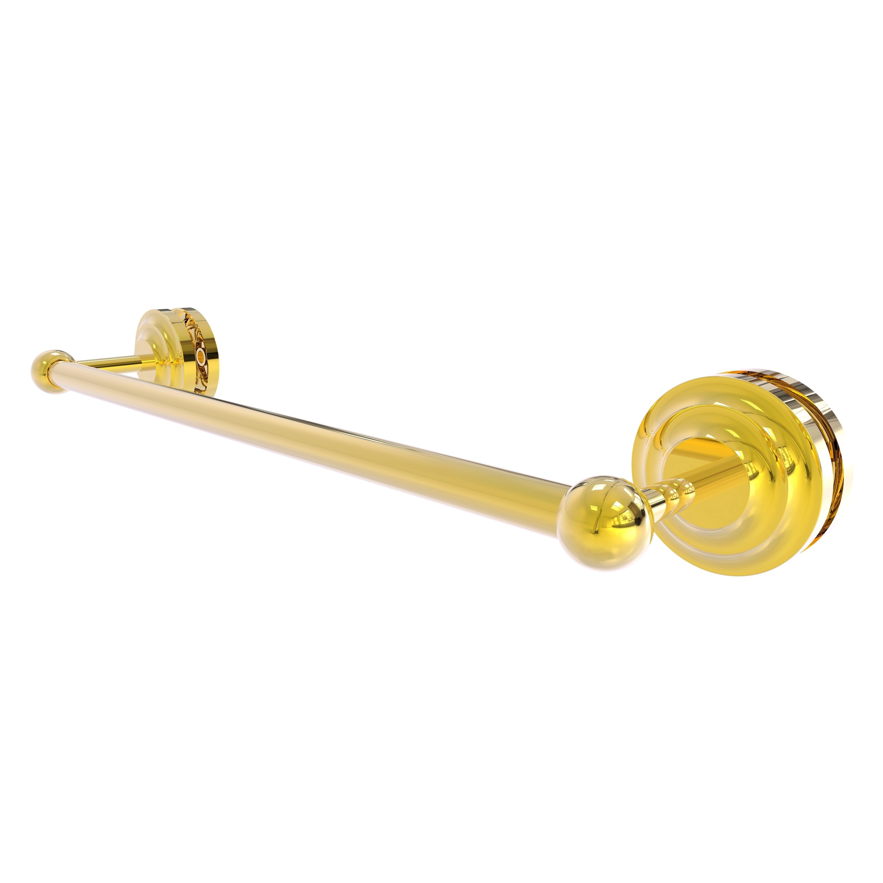 Allied Brass QN-41-SM-18-PB Que New 18-in Polished Brass Wall mount Single Towel Bar