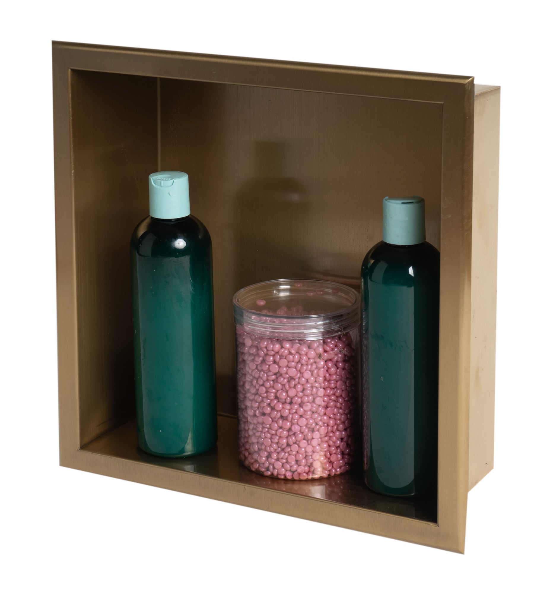 ALFI ABNP1212-BG Shower Niche Brushed Gold Stainless steel Wall mount Bathroom Shelf ( 12-in x 12-in x 4-in )