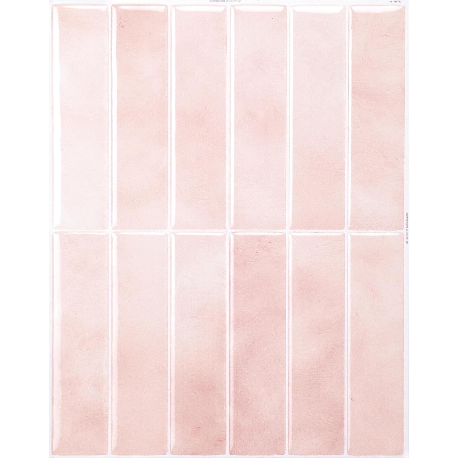 Luupatchy Peel and Stick Backsplash Wall Tiles 11.43 in x 9 in Glossy Stacked Stone Look Heat and Moisture Resistant Low VOC 5-Pack 3.5 Sq Ft