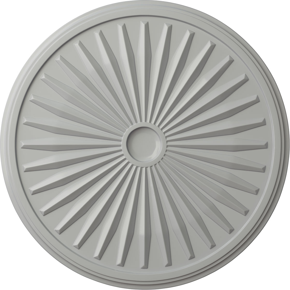 Ekena Millwork CM33LEFRF Leandros 33.125-in W x 33.125-in L Painted Frost Polyurethane Whole Ceiling Medallion