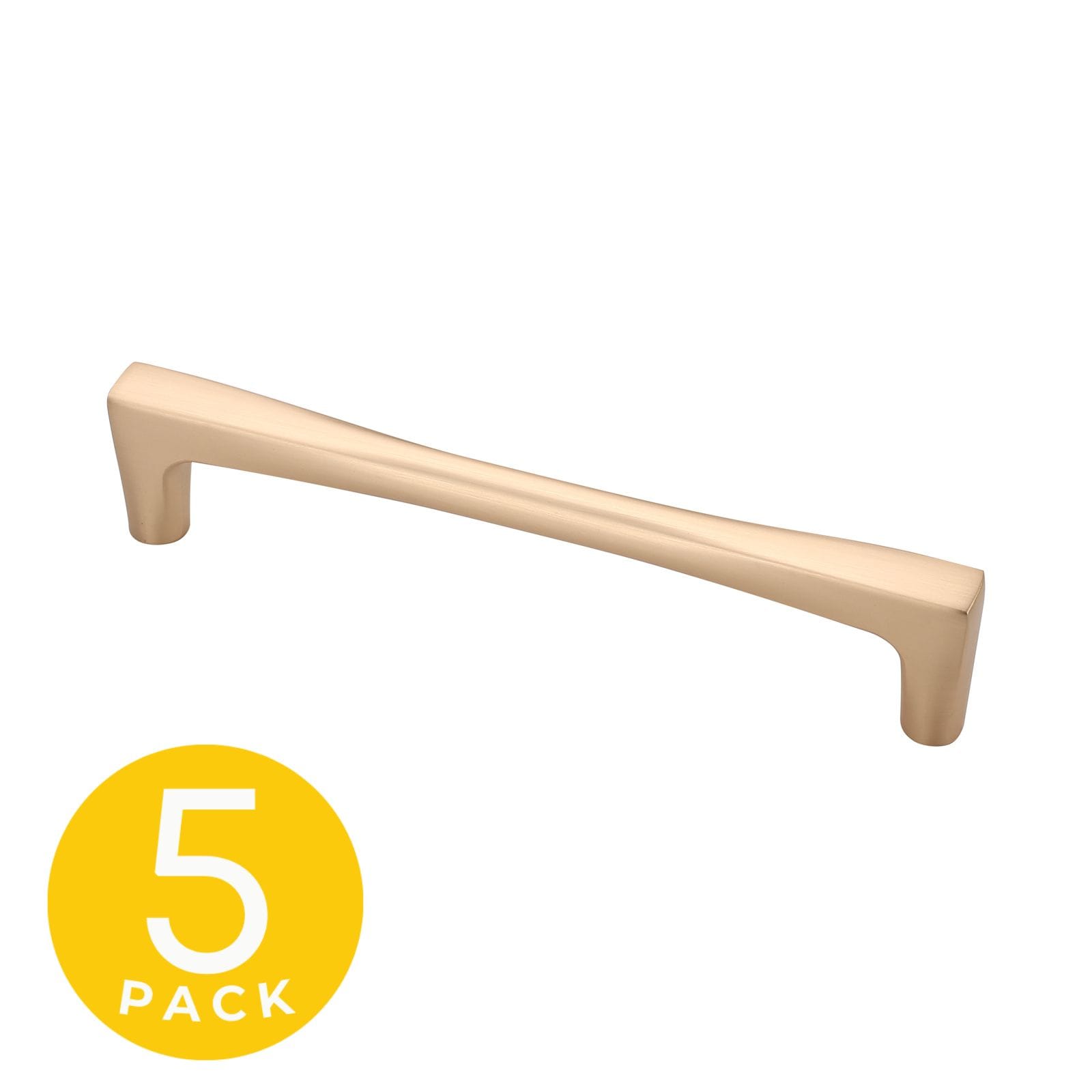 Sapphire SP-2075-128-BRA-5 Comet 5-in , 128mm Center to Center Gold Rectangular Bar 5 -Pack