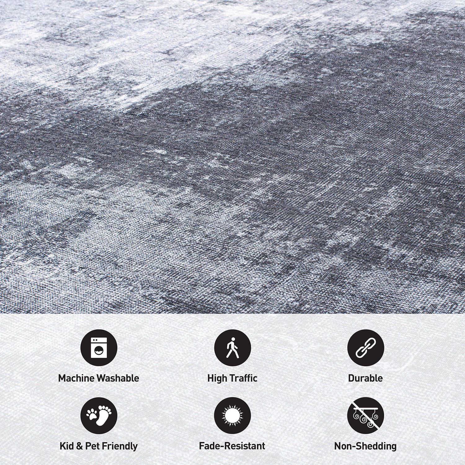 World Rug Gallery 5075DARKGRAY5X7 rugs - View #7