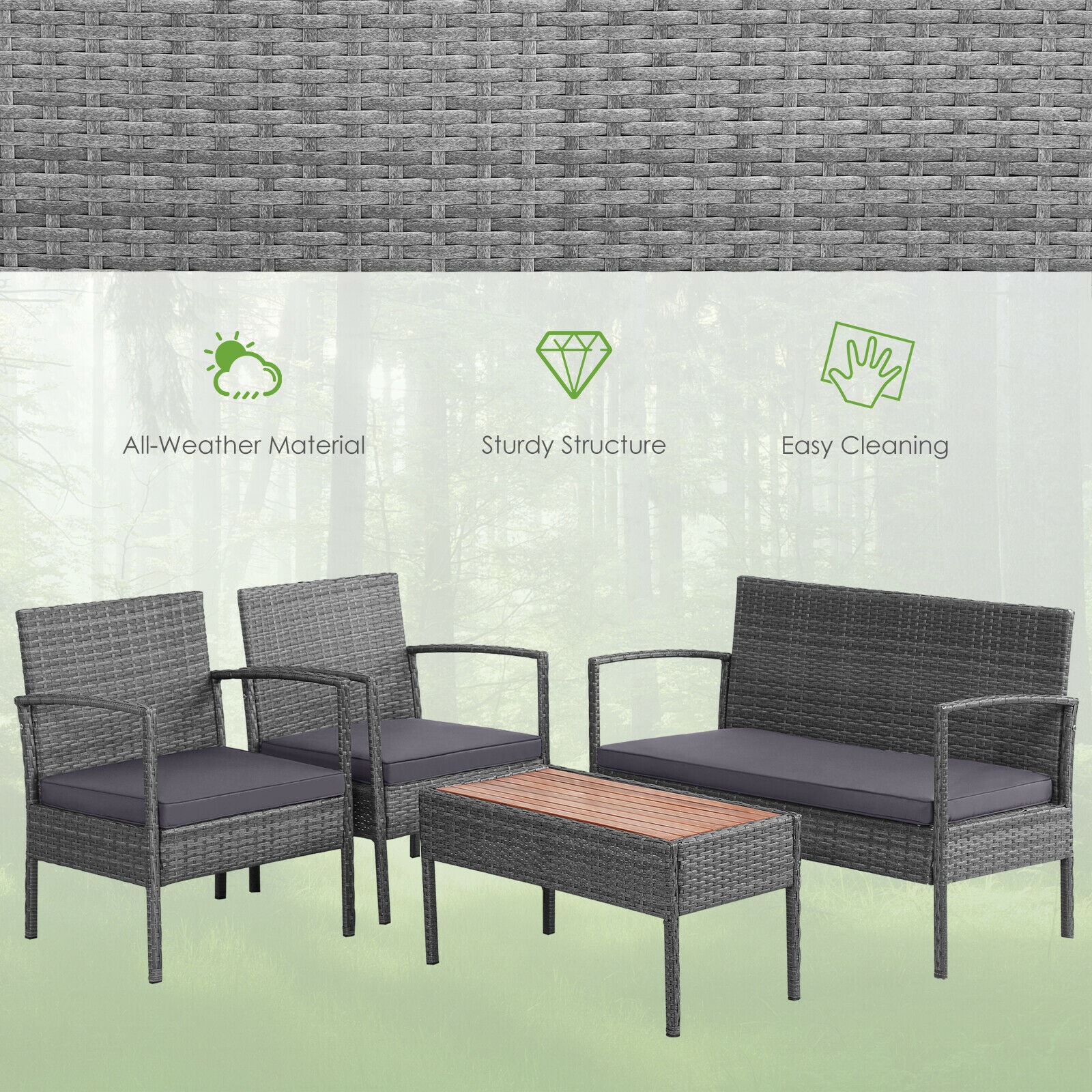 Volenca VOL-C32L5Q Patio-Conversation-Sets - View #5