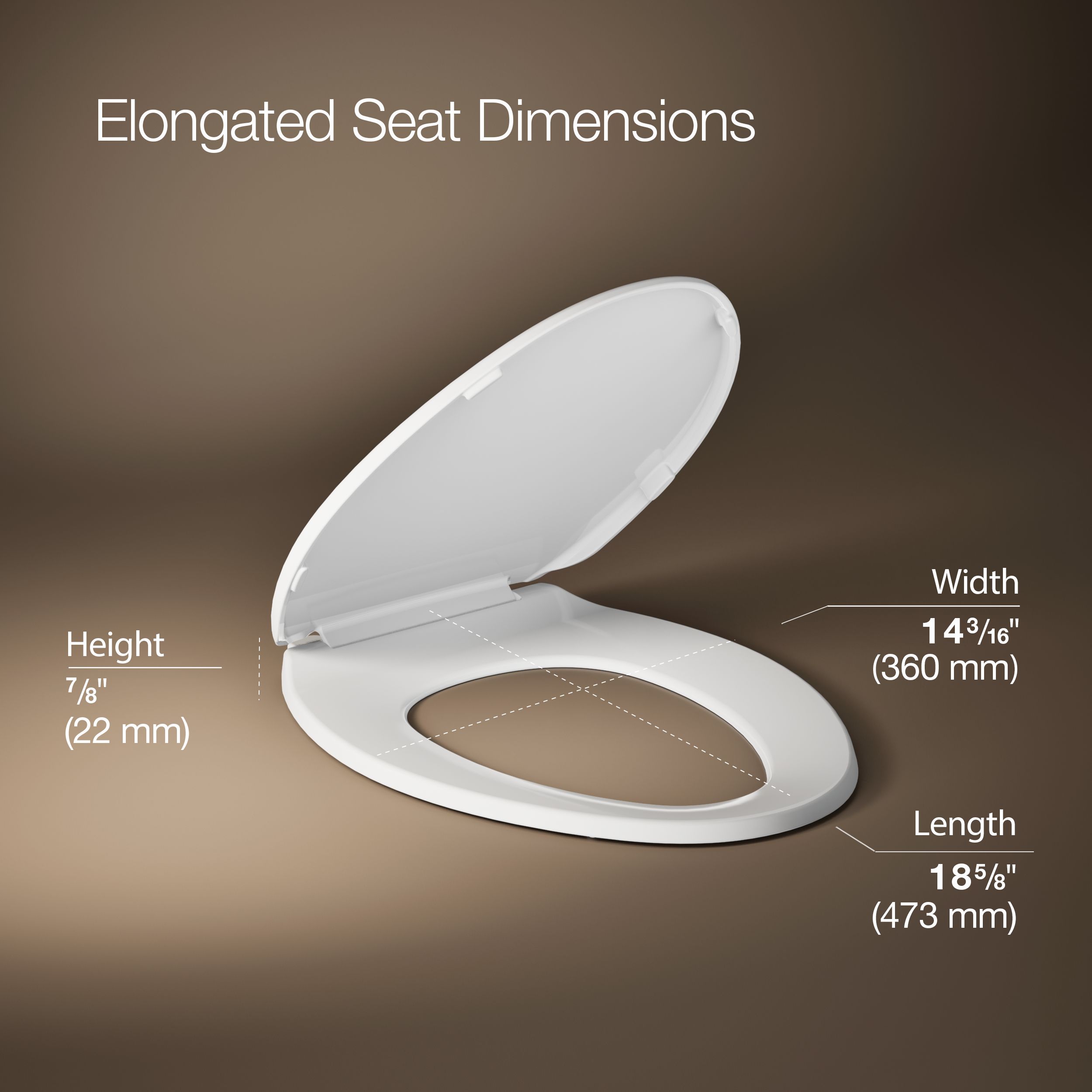colon　0710 KOHLER Brevia Q2 Plastic White Elongated Toilet Seat 4774-0 at