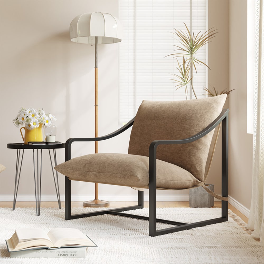 Garvee PHO-148KUJ8K Modern Oatmeal Wool Accent Chair