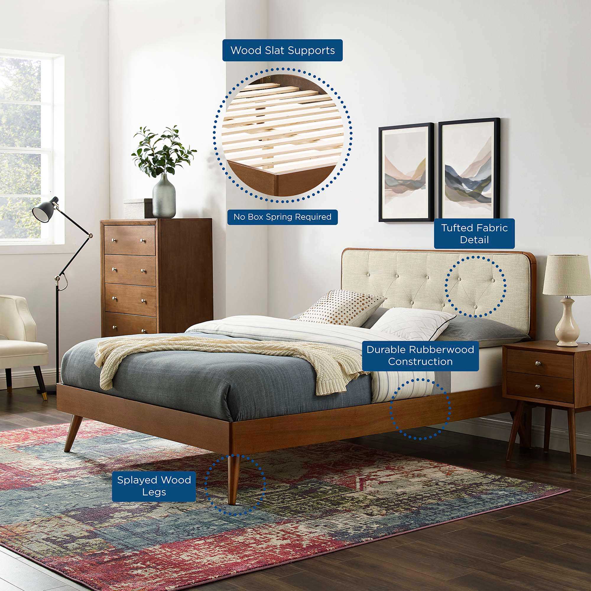 Modway MOD-6648-WAL-BEI beds - View #8