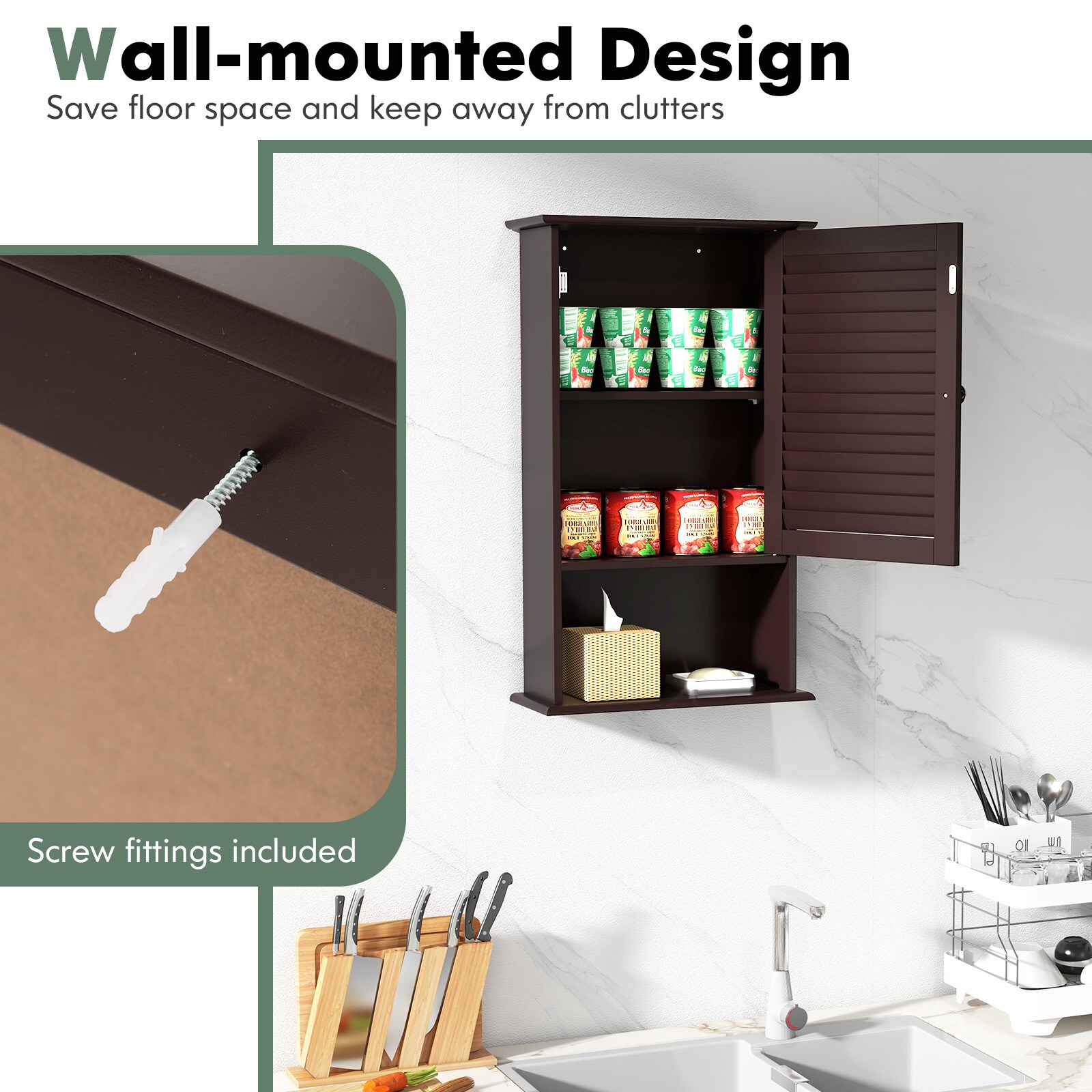 WELLFOR BTJ7597CF Bathroom-Wall-Cabinets - View #6