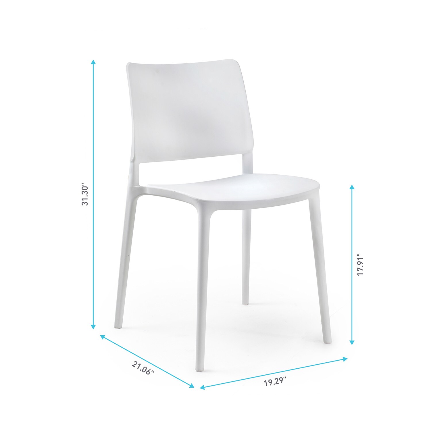 World Rug Gallery JS8051WHITE2 Patio-Chairs - View #3