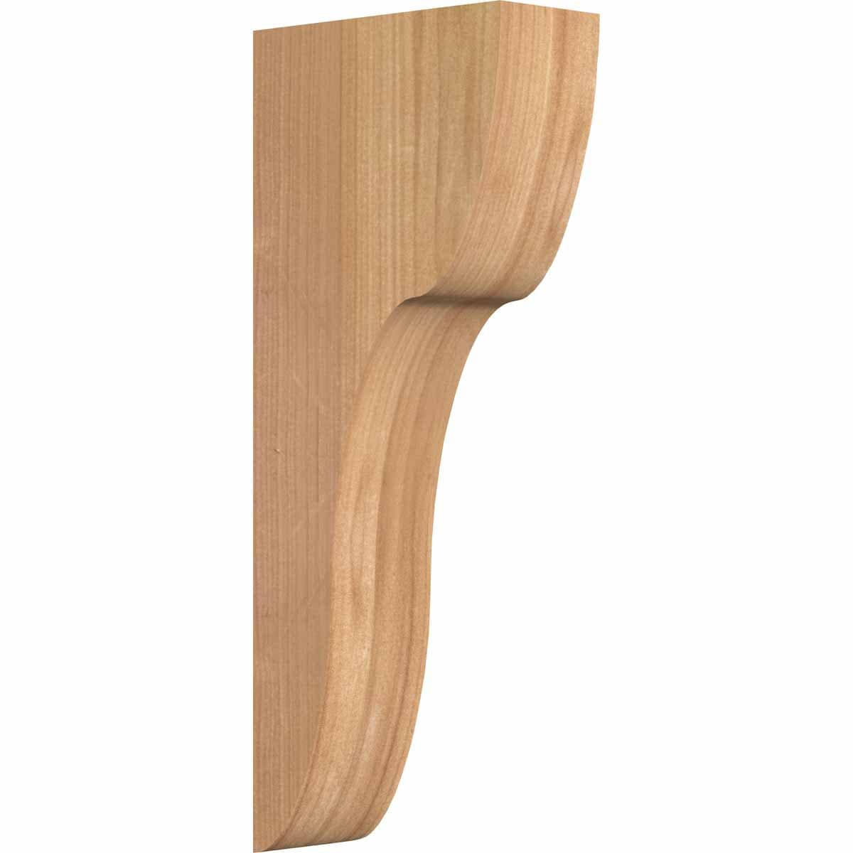 Ekena Millwork COR04X08X20CAR00SWR 3.5-in x 8-in x 20-in Carmel Unfinished Western red cedar Wood Paintable/Stainable Corbel