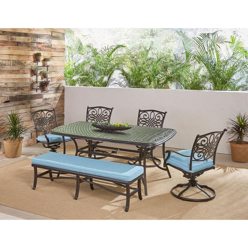 Hanover TRADDN6PCSW4BN-BLU Patio-Dining-Sets - View #16