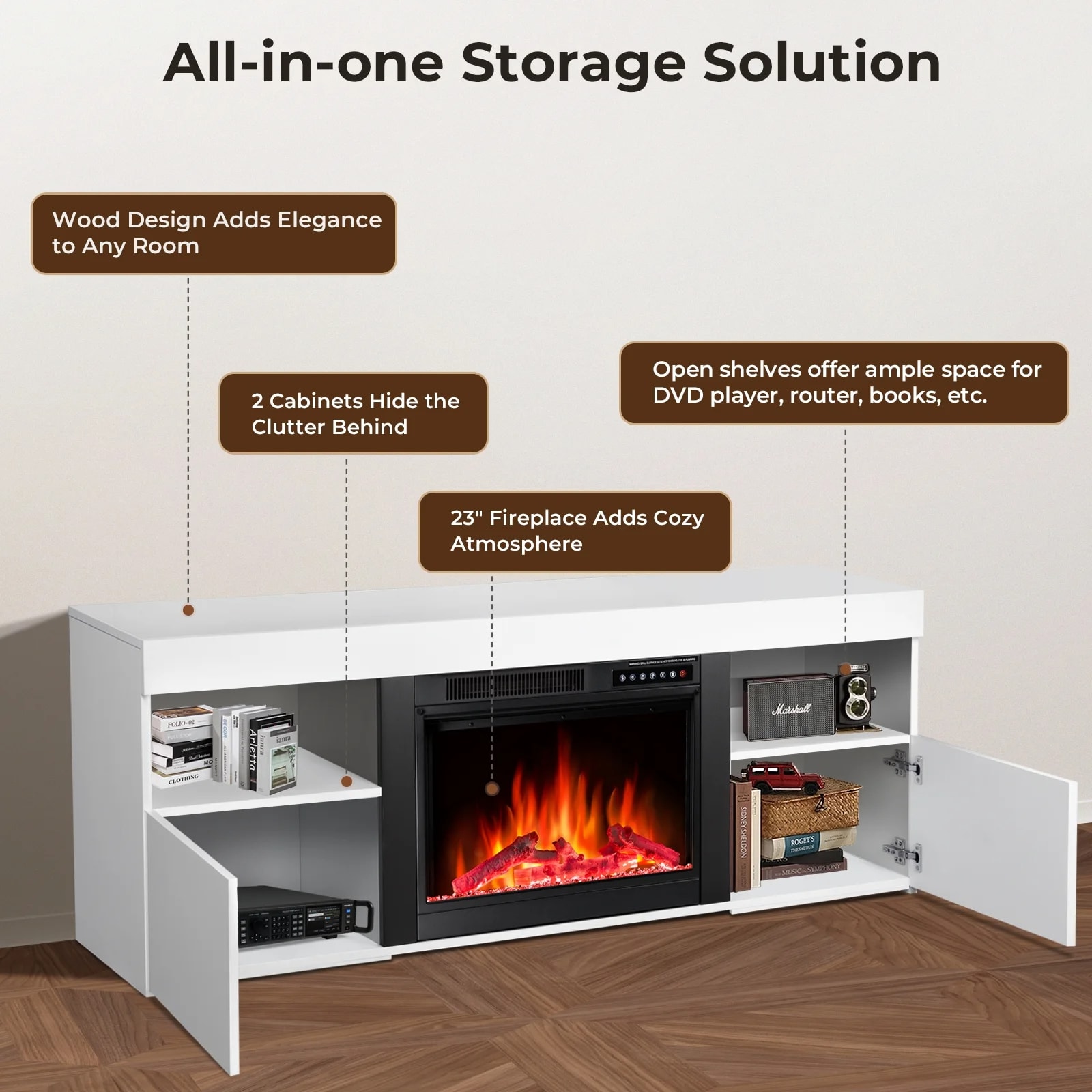 Antarctic Star LSAS-SM2303W Electric-Fireplaces - View #12