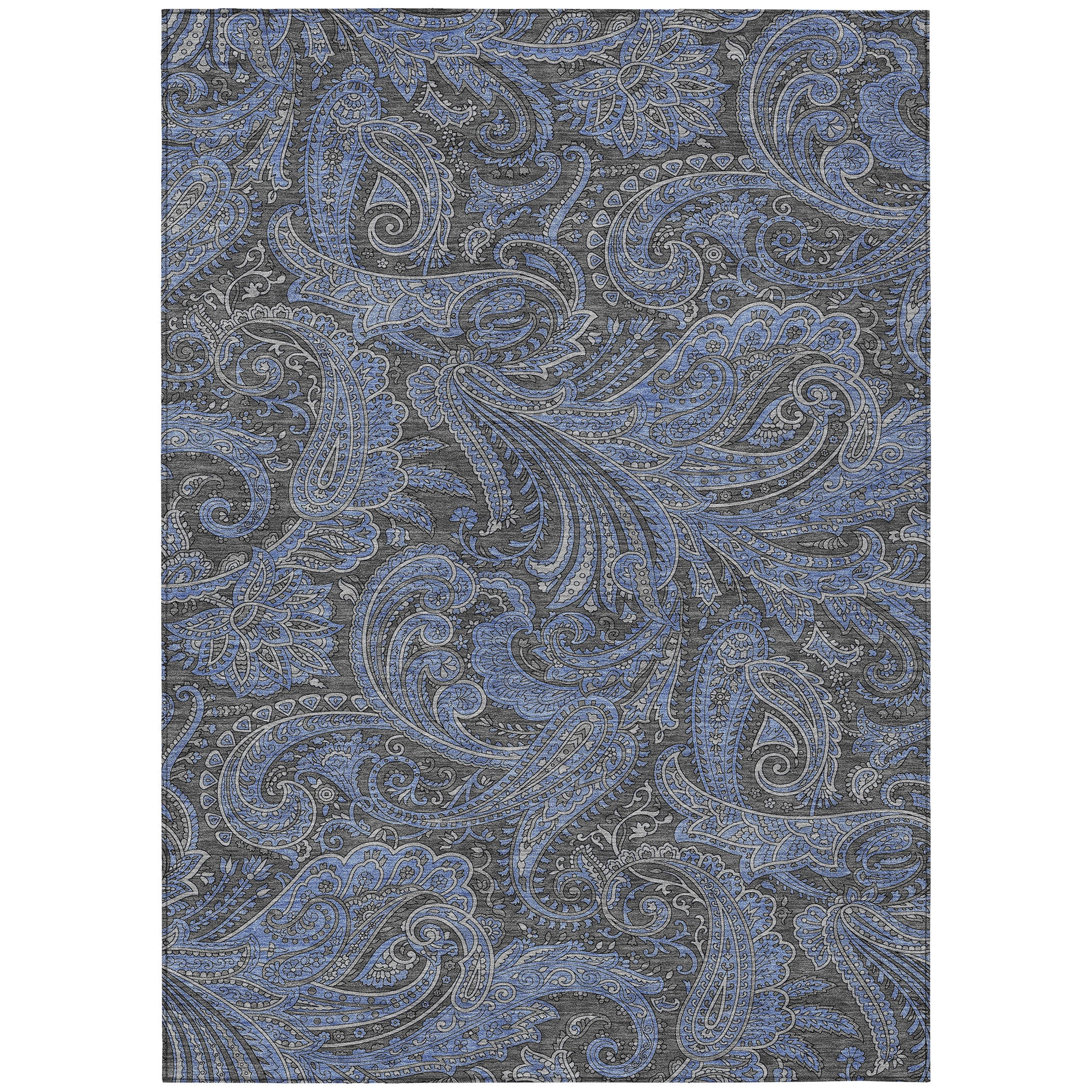 Addison Rugs ACN654CC10X14 Chantille ACN654CC 10 x 14 (ft) Polyester Charcoal Rectangular Indoor/Outdoor Geometric Machine washable Area rug