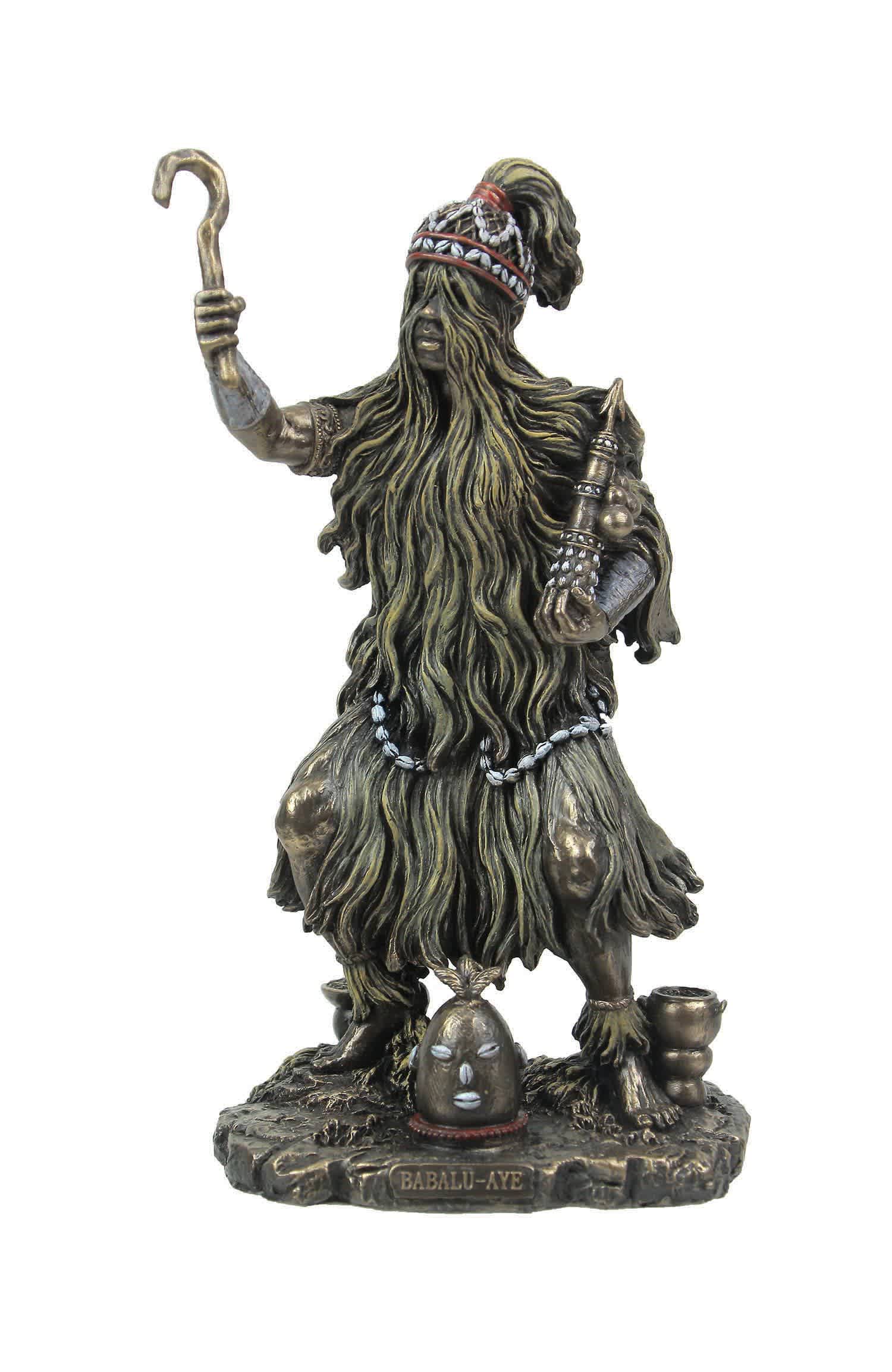 Veronese Design US-WU77768A4 Bronzed Finish Babalu Aye Orisha of Health and Healing Statue 8.5 Inches Tall