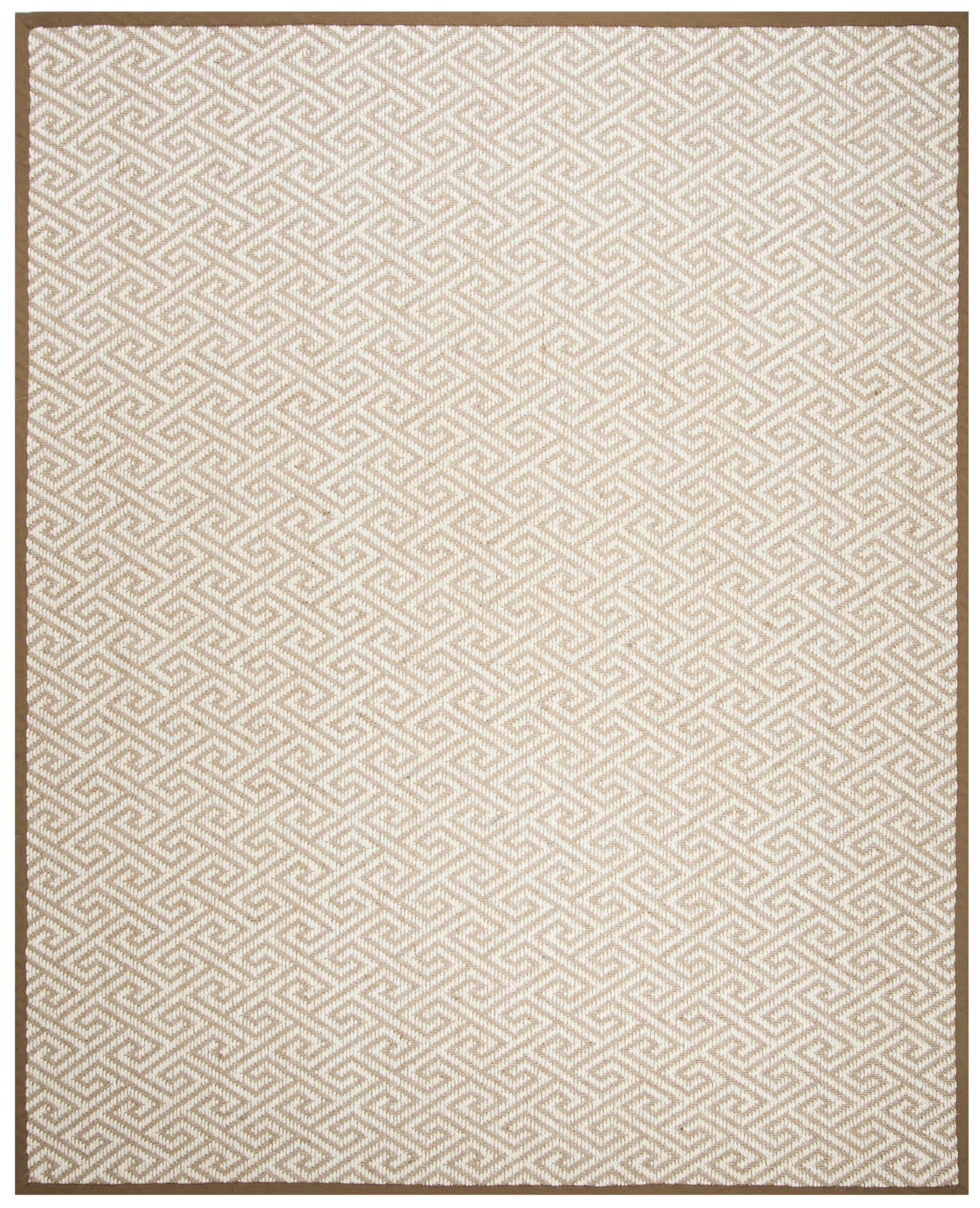 Natural Sisal and Jute 8' x 10' Area Rug with Geometric Pattern