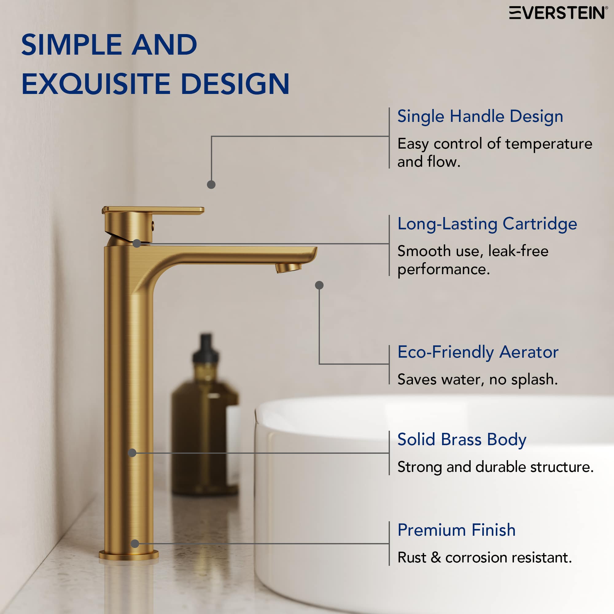 EVERSTEIN SFS-1121-GD Lavatory-Faucets - View #7