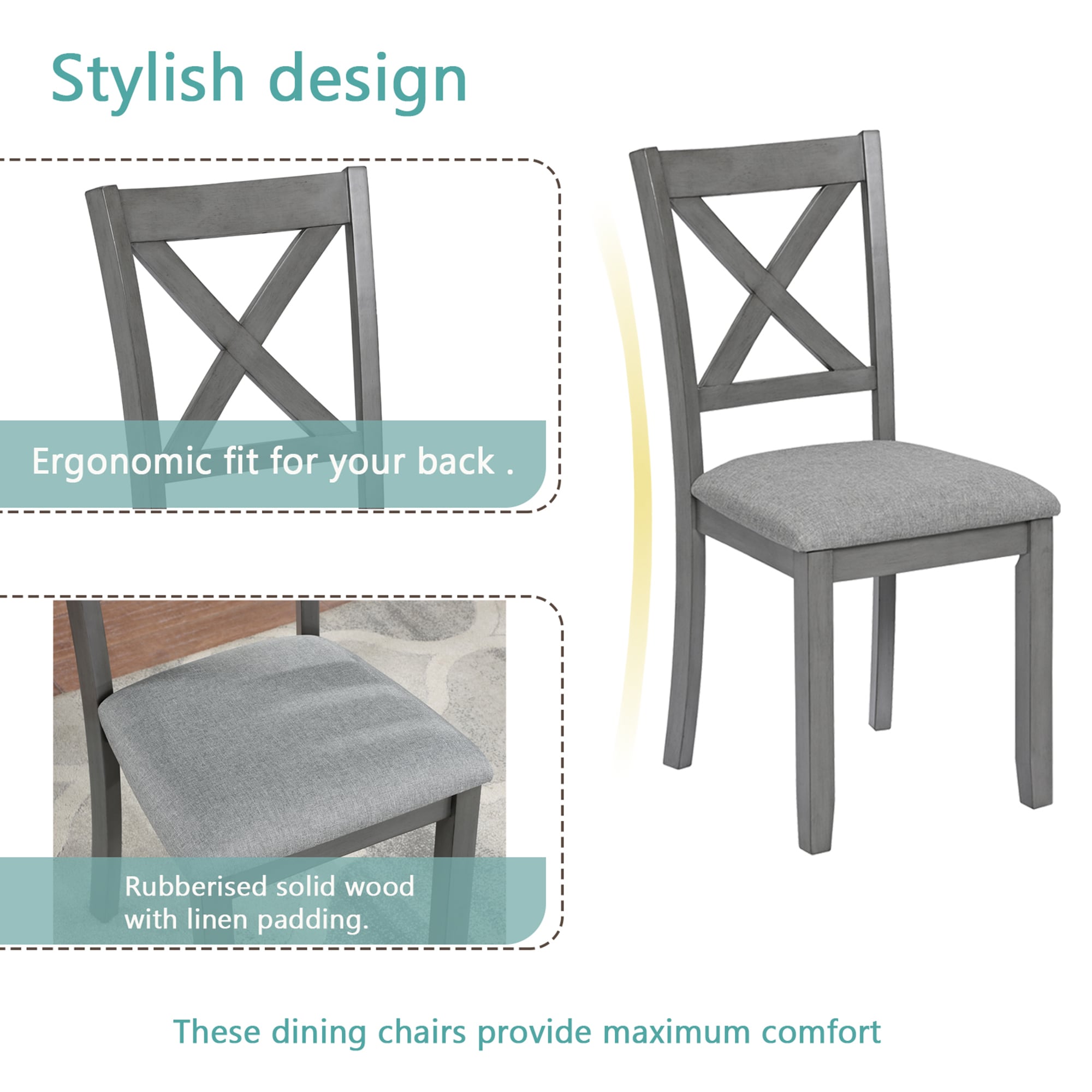 SINOFURN SYA020307WT Dining-Sets - View #4