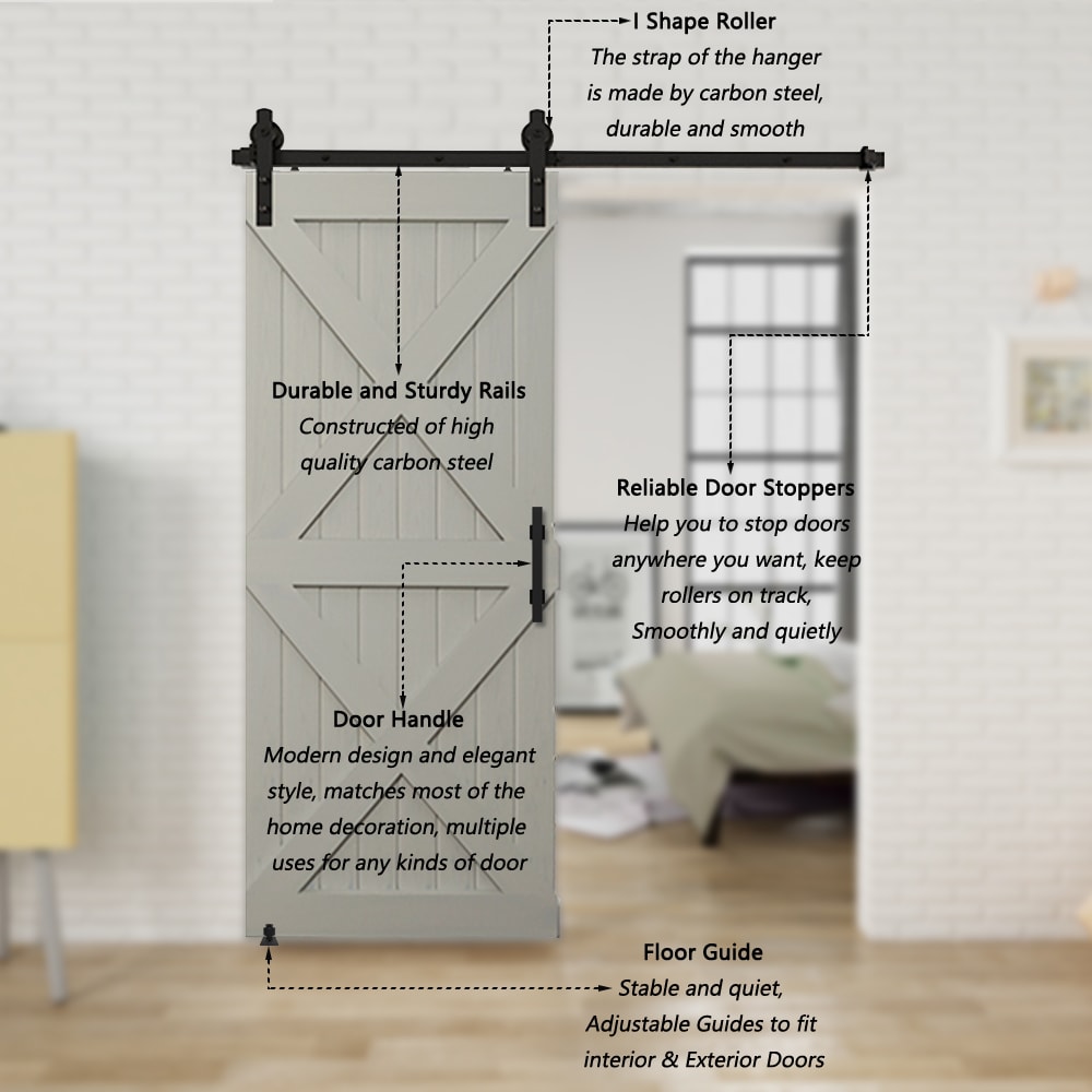 Clihome X0029FONPN-LTC Barn-Door-Roller-Kits - View #5