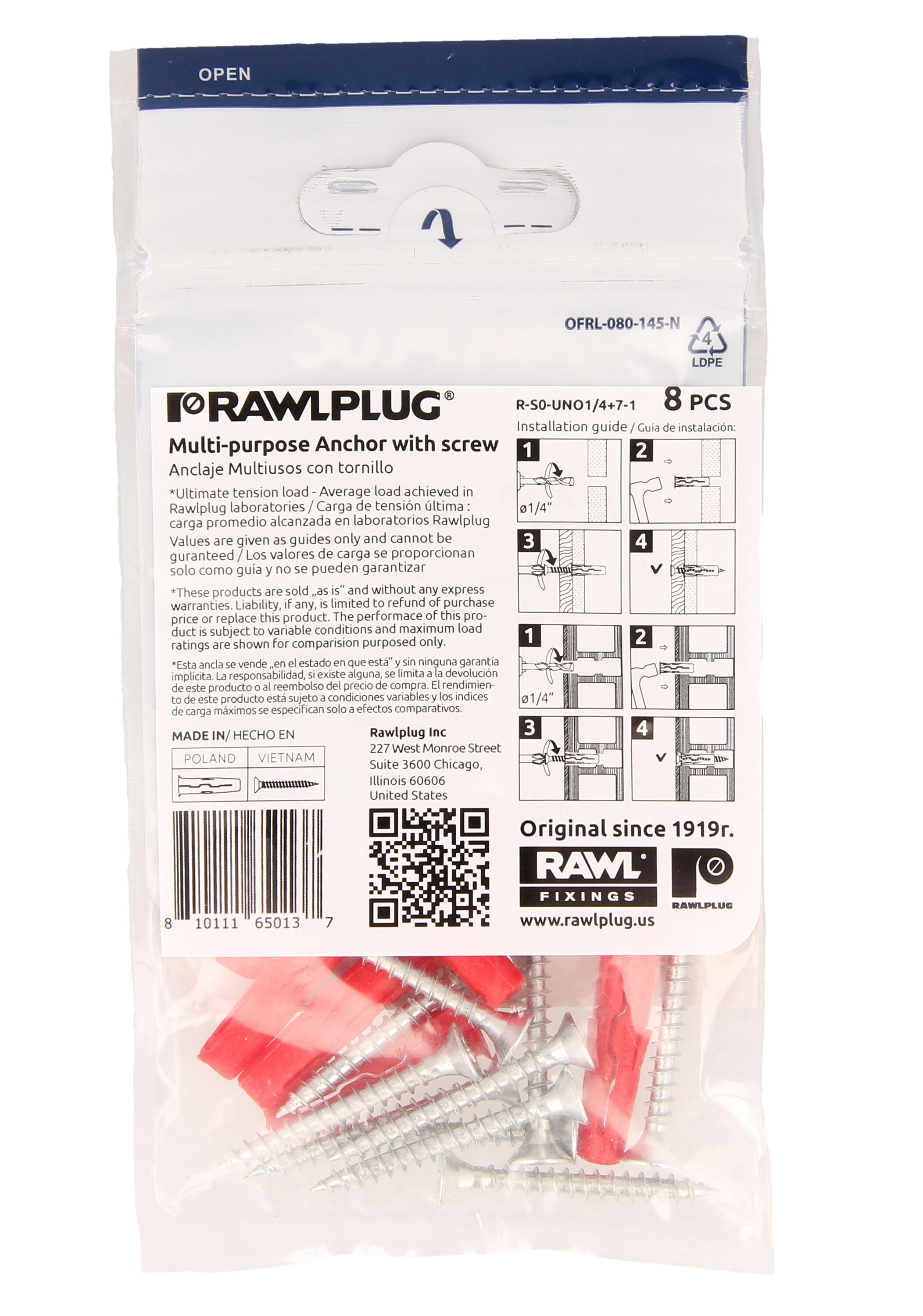 Rawlplug R-S0-UNO14+7-1 Drywall-Anchors - View #2