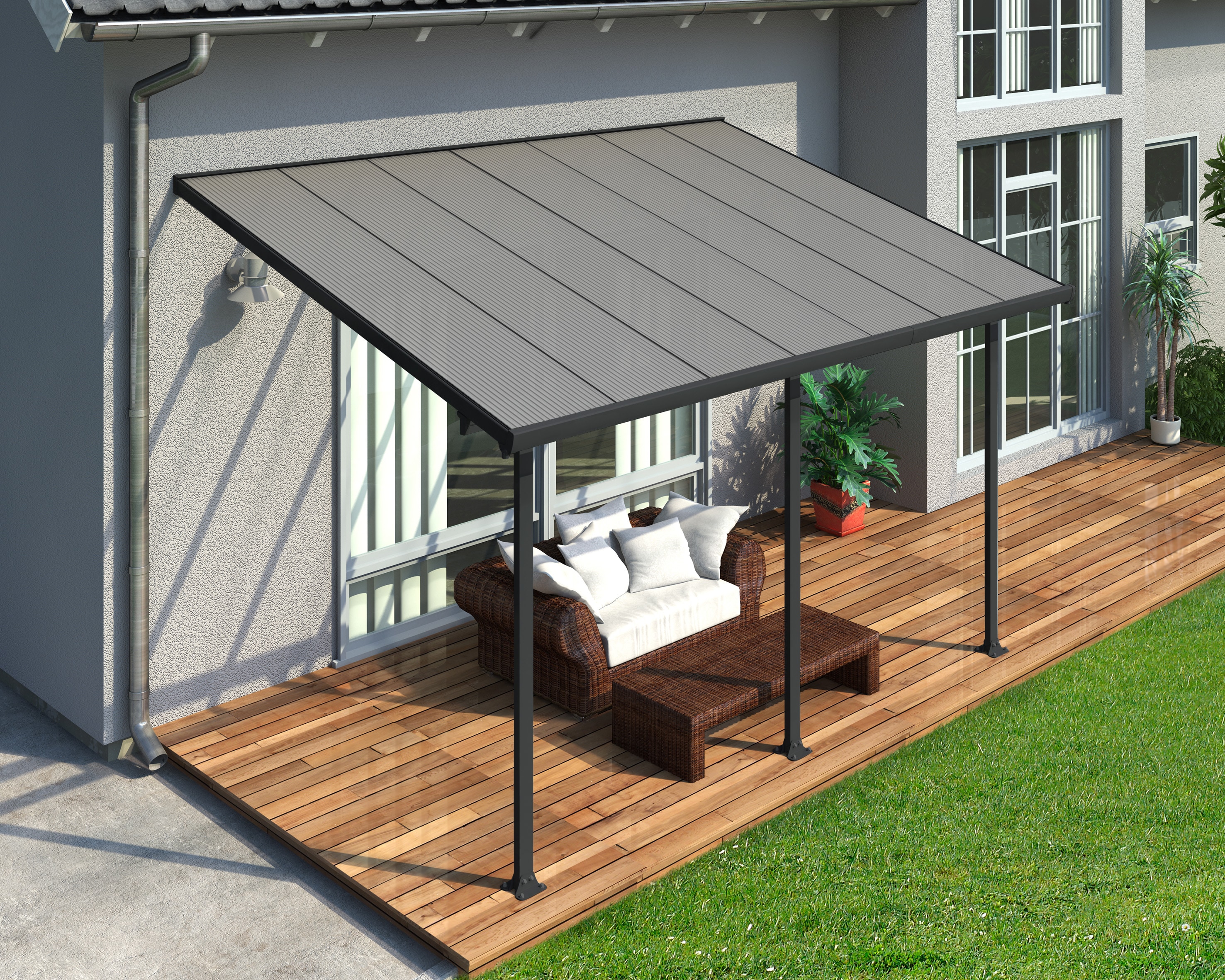 Outdoor 4X3 Aluminum Garden Pergola Aluminum Patio Roof Profiles